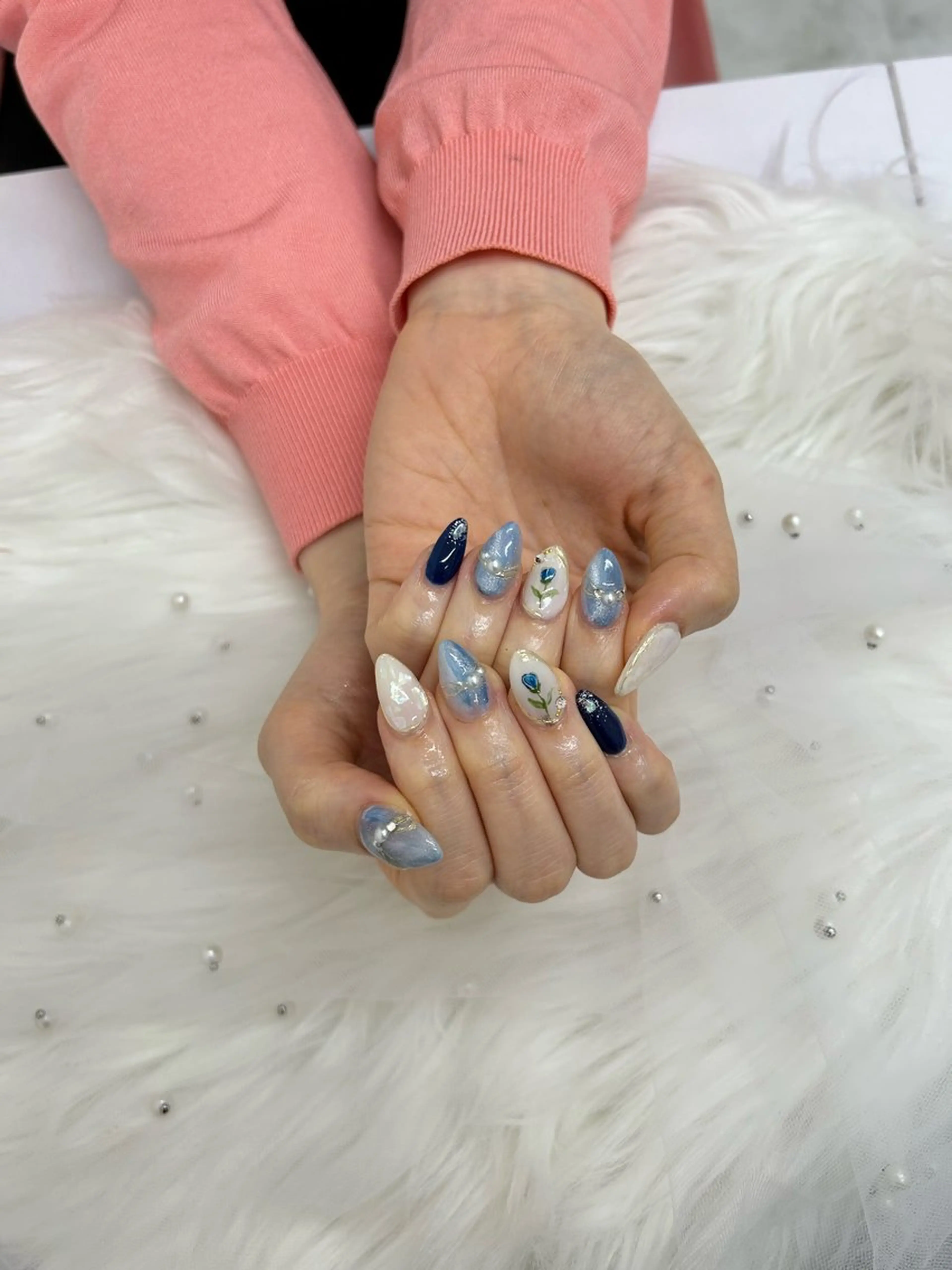 ネイル アートネイル フラワーネイル ジェルネイル ono megumiのネイルデザイン