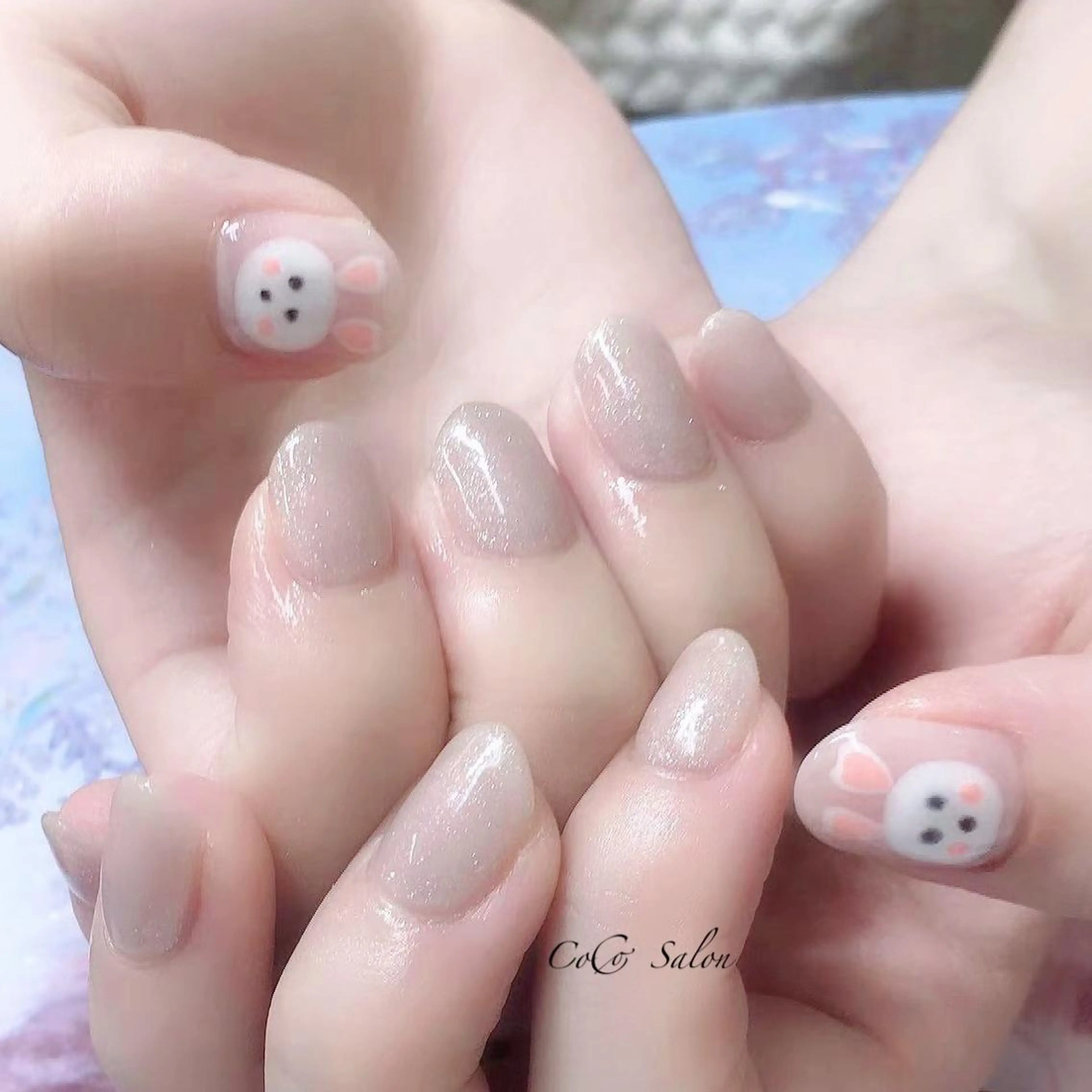 ネイル 長さ出し ジェルネイル ラメ(グリッター) オフィスネイル ワンカラーネイル ハンドネイル CoCoSalon ネイル/まつ毛予約のネイルデザイン