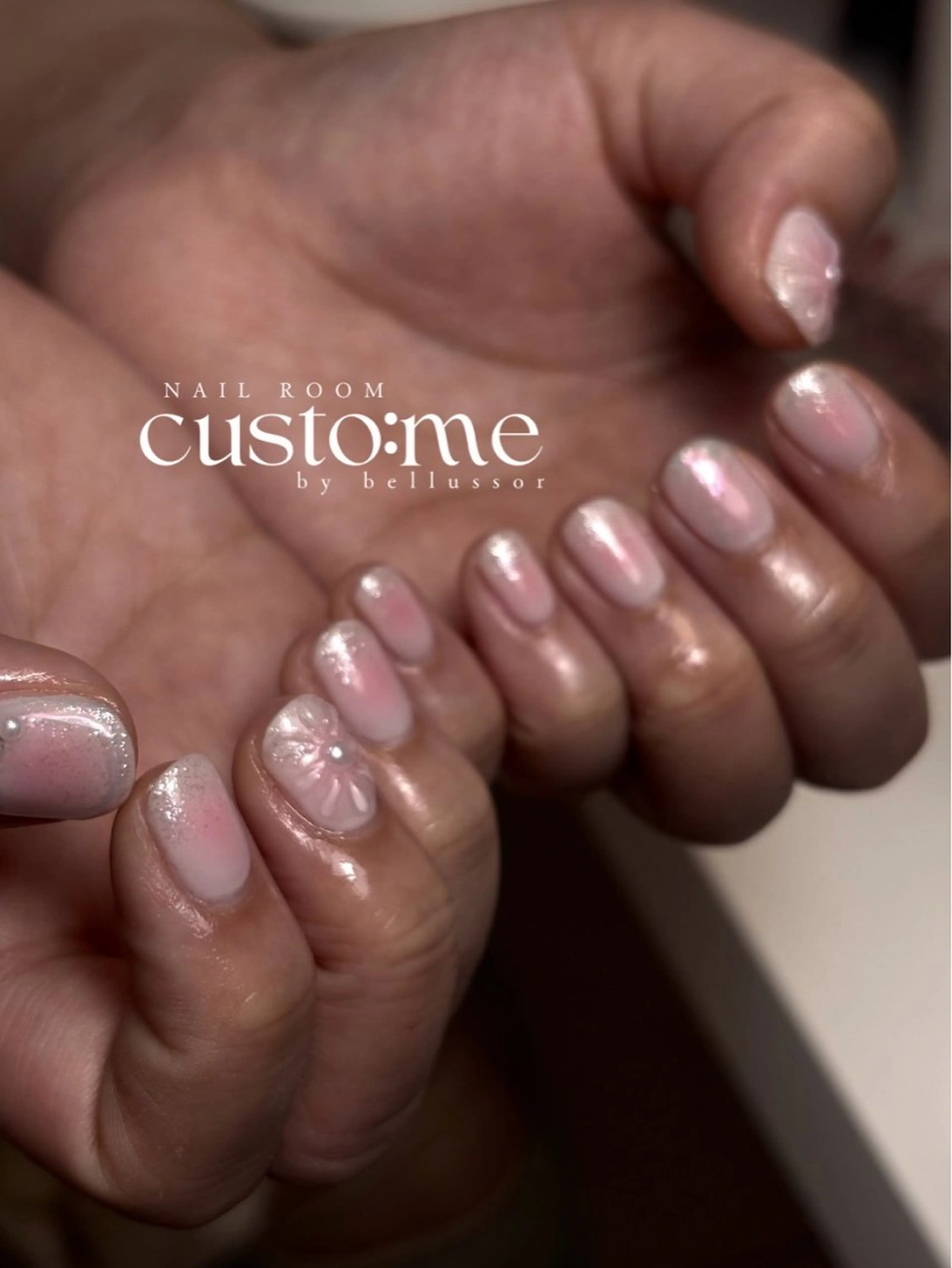 ネイル チークネイル ショートネイル ハンドネイル custom：me shunaのネイルデザイン