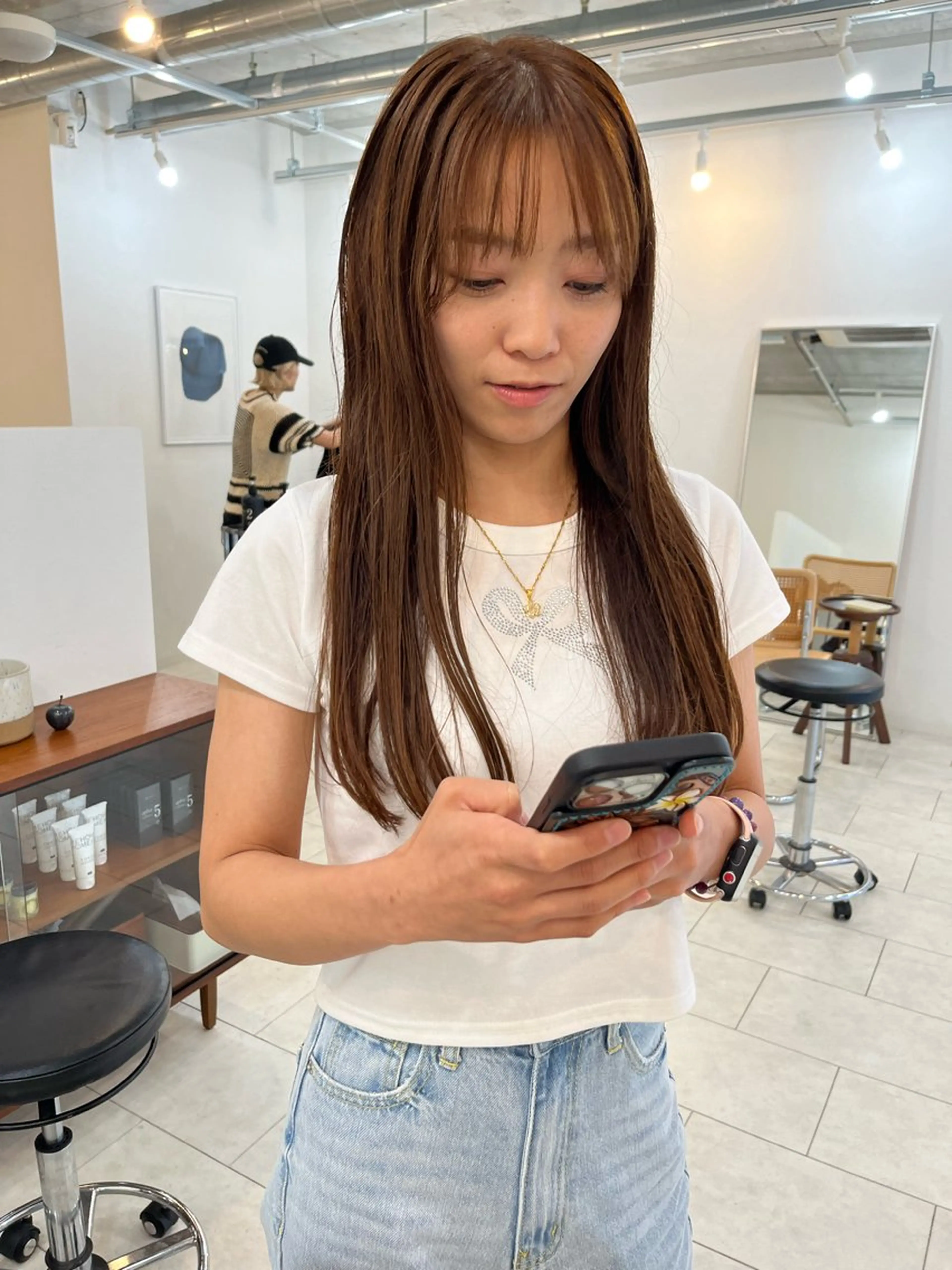 ロング カラー ヘアカラー トリートメント eri kinjoのヘアスタイル