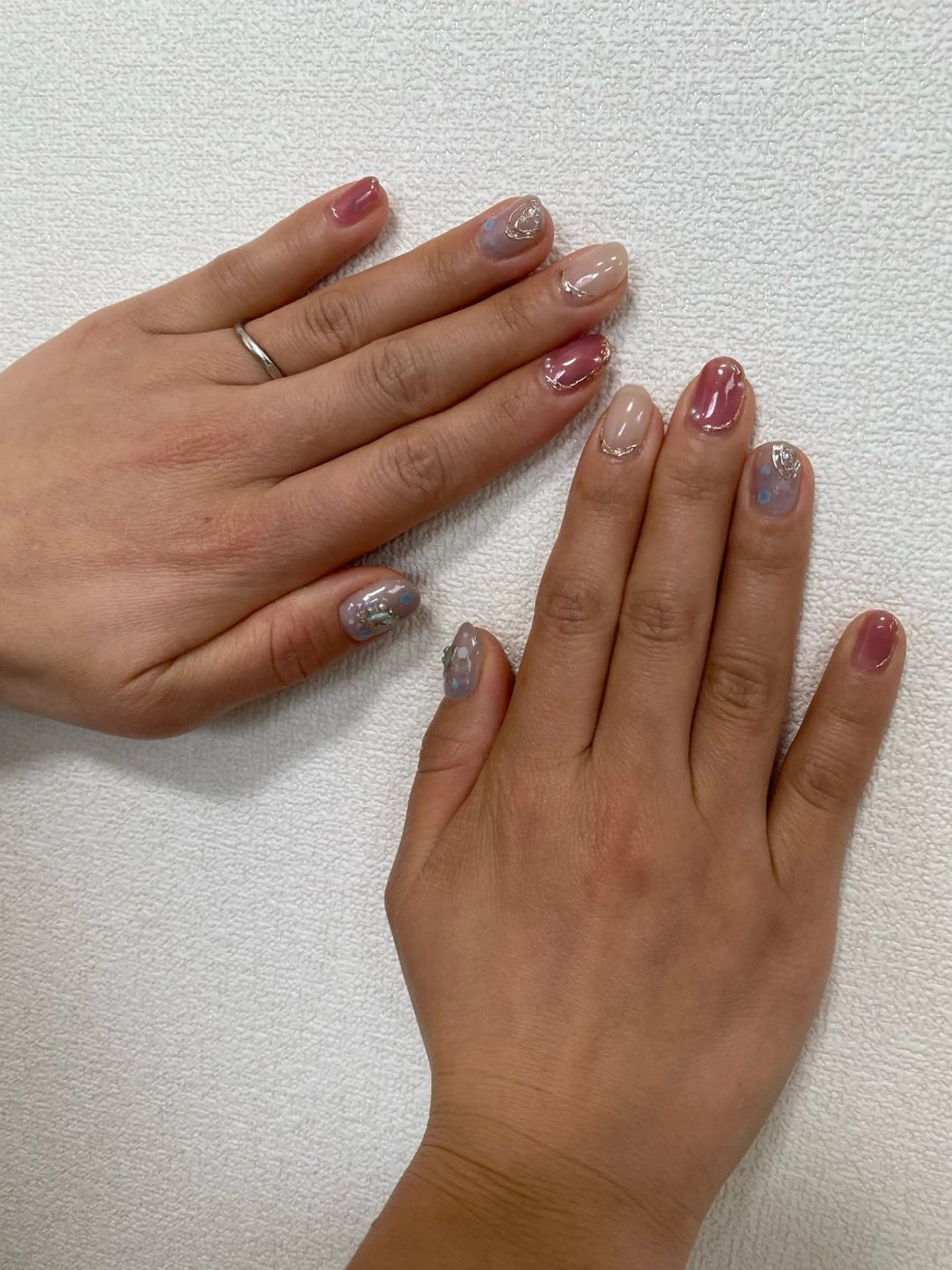 ネイル ニュアンスネイル ハンドネイル 自宅サロン FeelFreeのマツエク・マツパデザイン