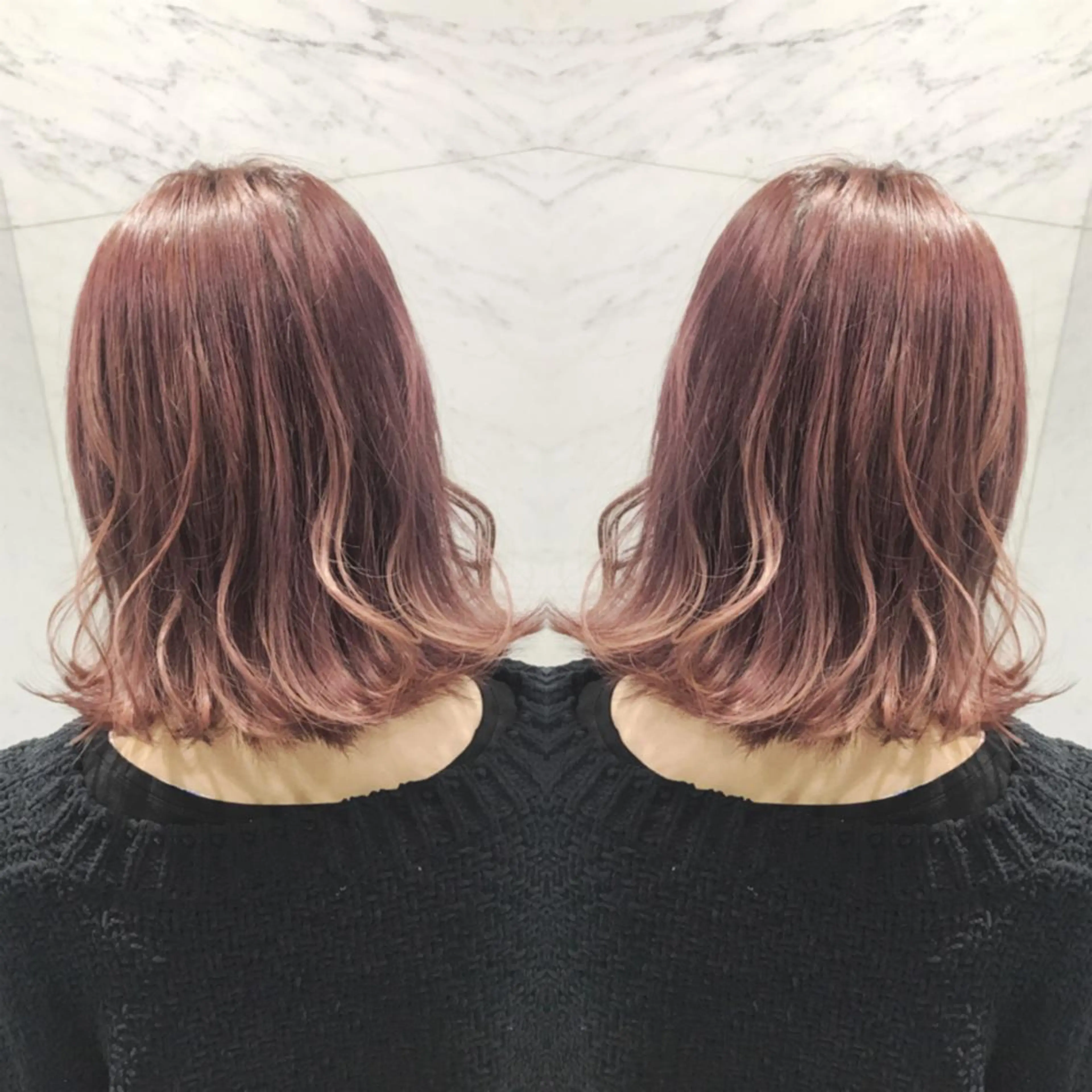 ミディアム カラー ヘアカラー 重政 和樹のヘアスタイル