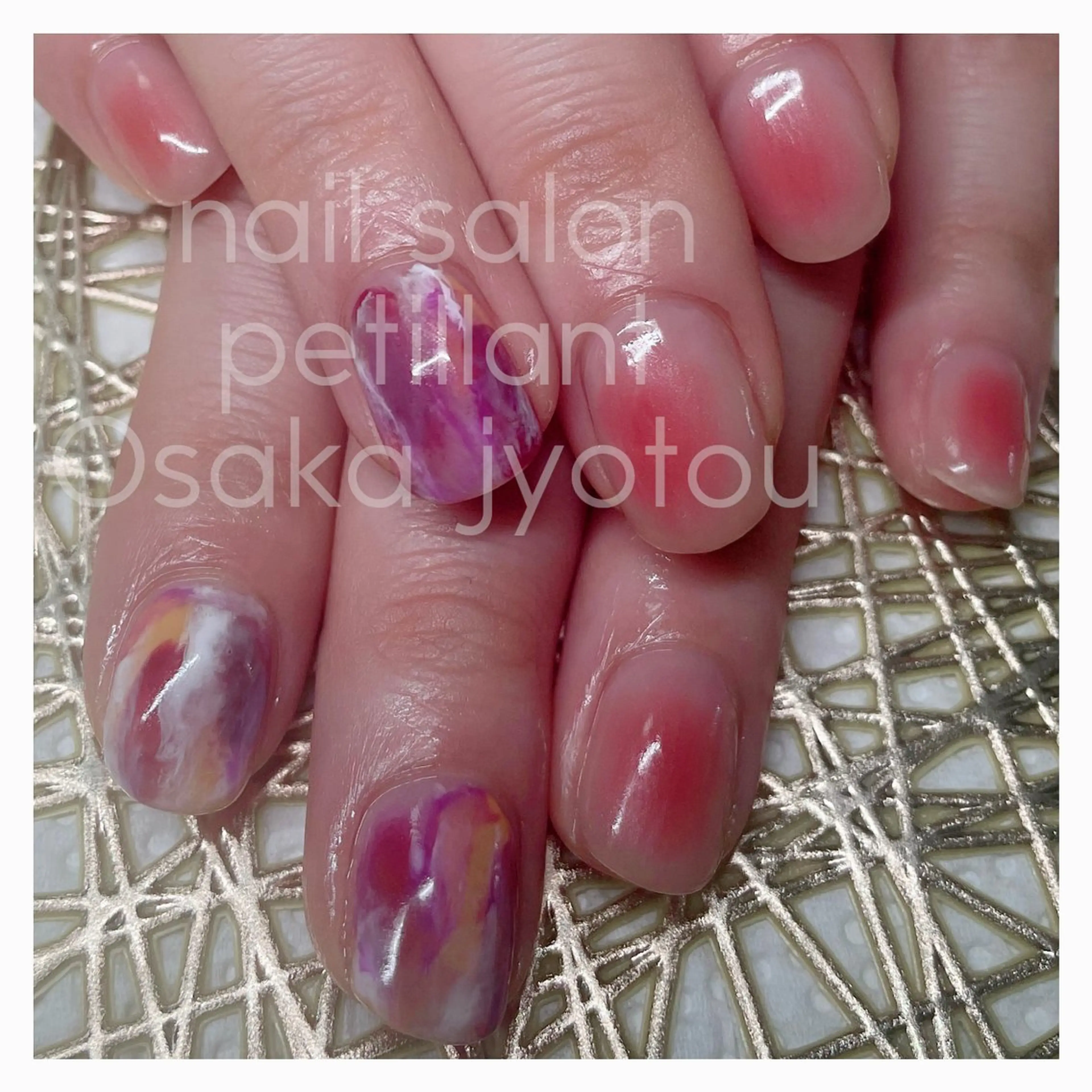 ネイル アートネイル チークネイル ニュアンスネイル nail salon petillantのネイルデザイン