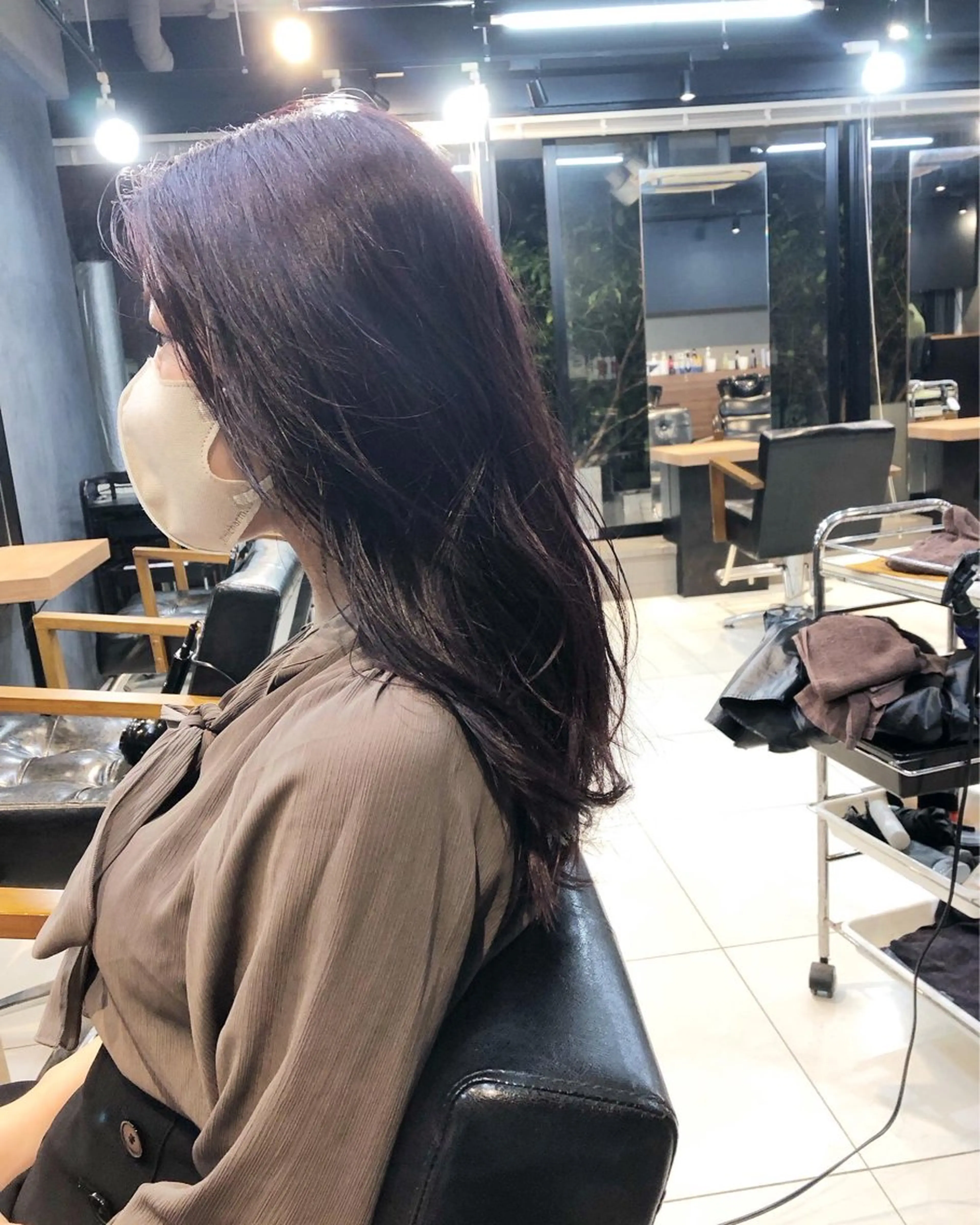 ロング カラー ヘアアレンジ ピンクカラー バイオレットカラー ヘアカラー トリートメント メンズ特化✂️栗原 侑也のヘアスタイル
