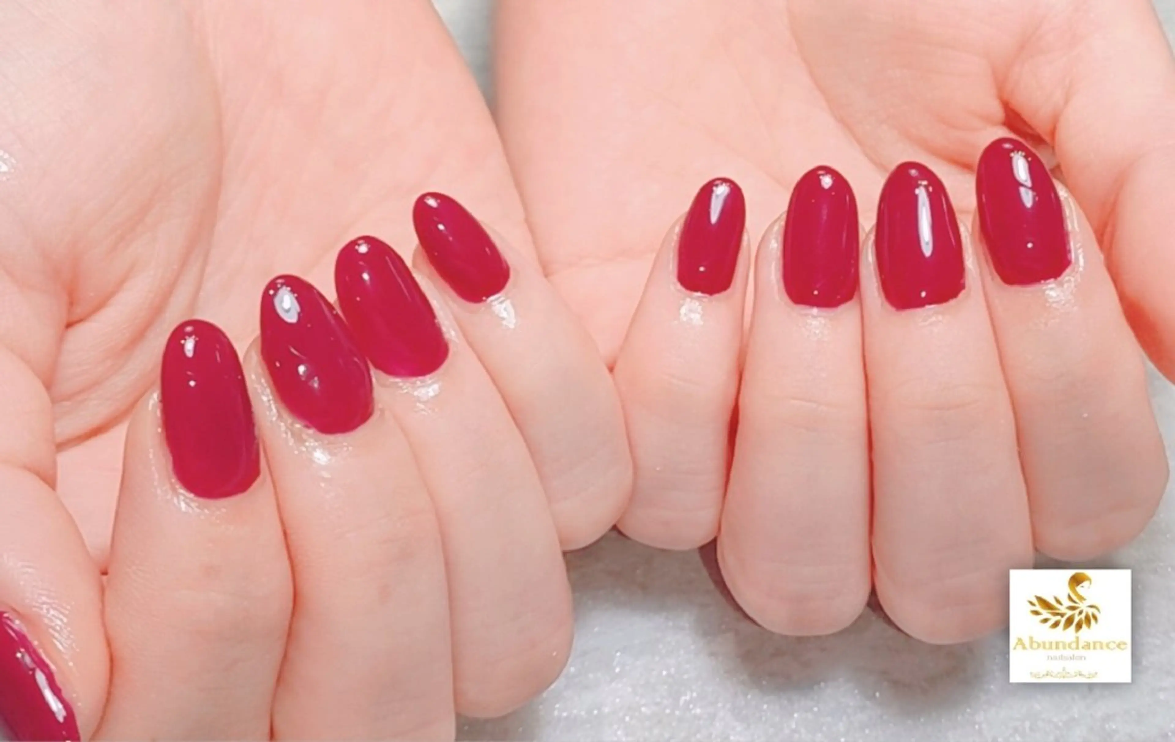 ネイル ボルドー ワンカラーネイル ハンドネイル 完全予約制個室サロン Abundancesのネイルデザイン