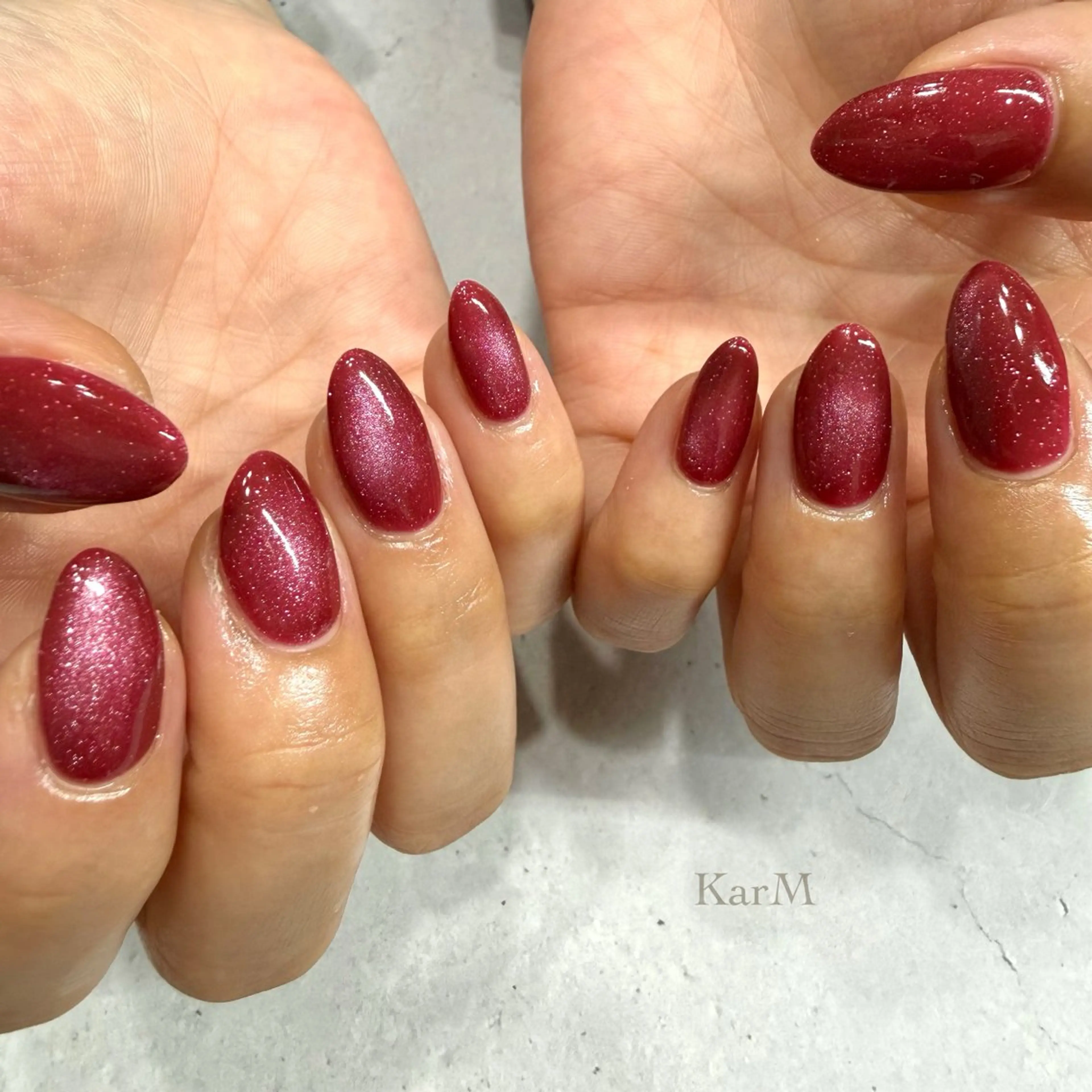 ネイル オーロラネイル チークネイル フラッシュネイル フレンチネイル グラデーション ハンドネイル フットネイル ogino karinのネイルデザイン