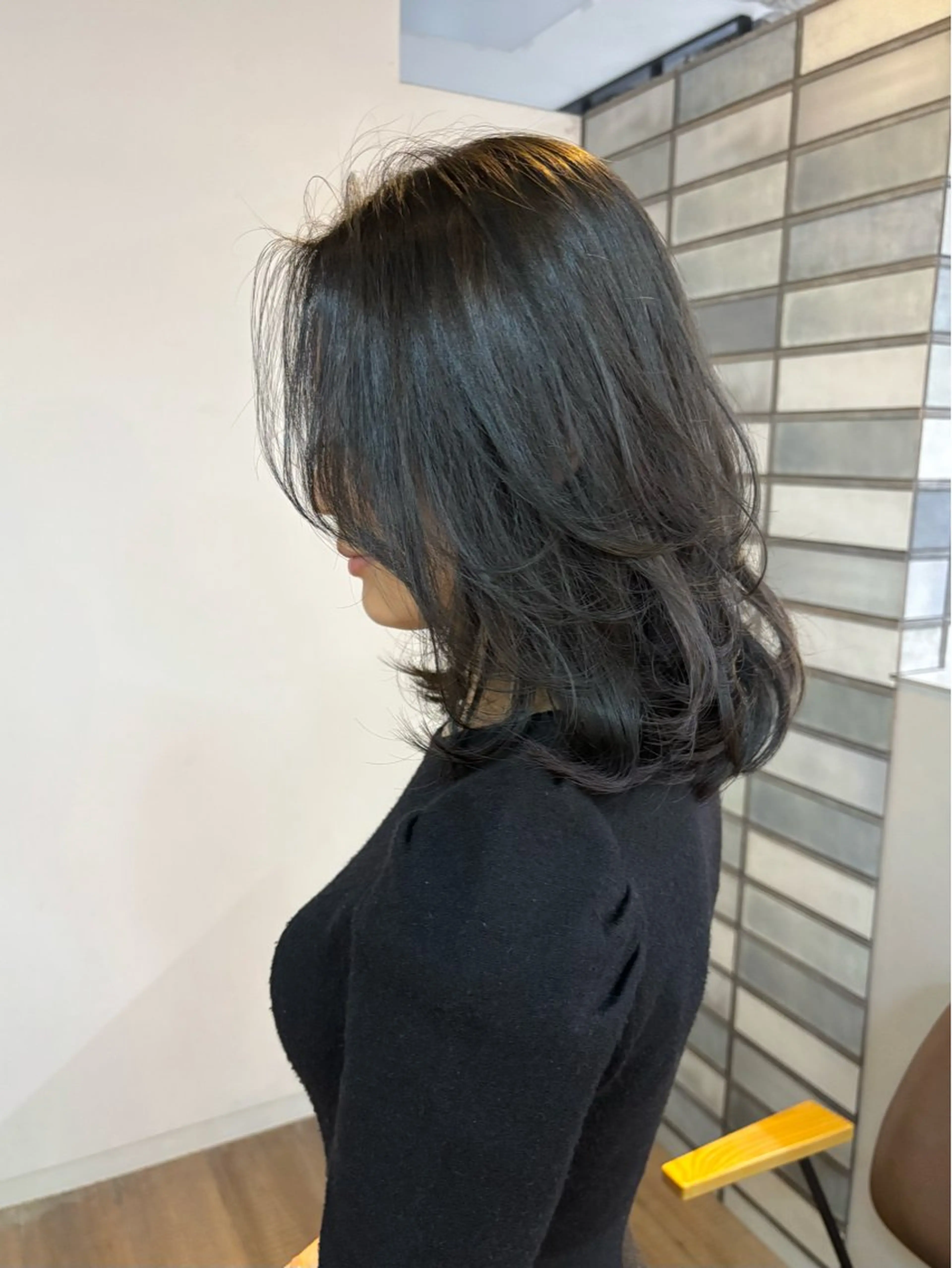 ミディアム カラー ミディアムレイヤー レイヤーカット カット ヘアカラー トリートメント レイヤー/大人メンズ パーマ🌀 平島拓也のヘアスタイル