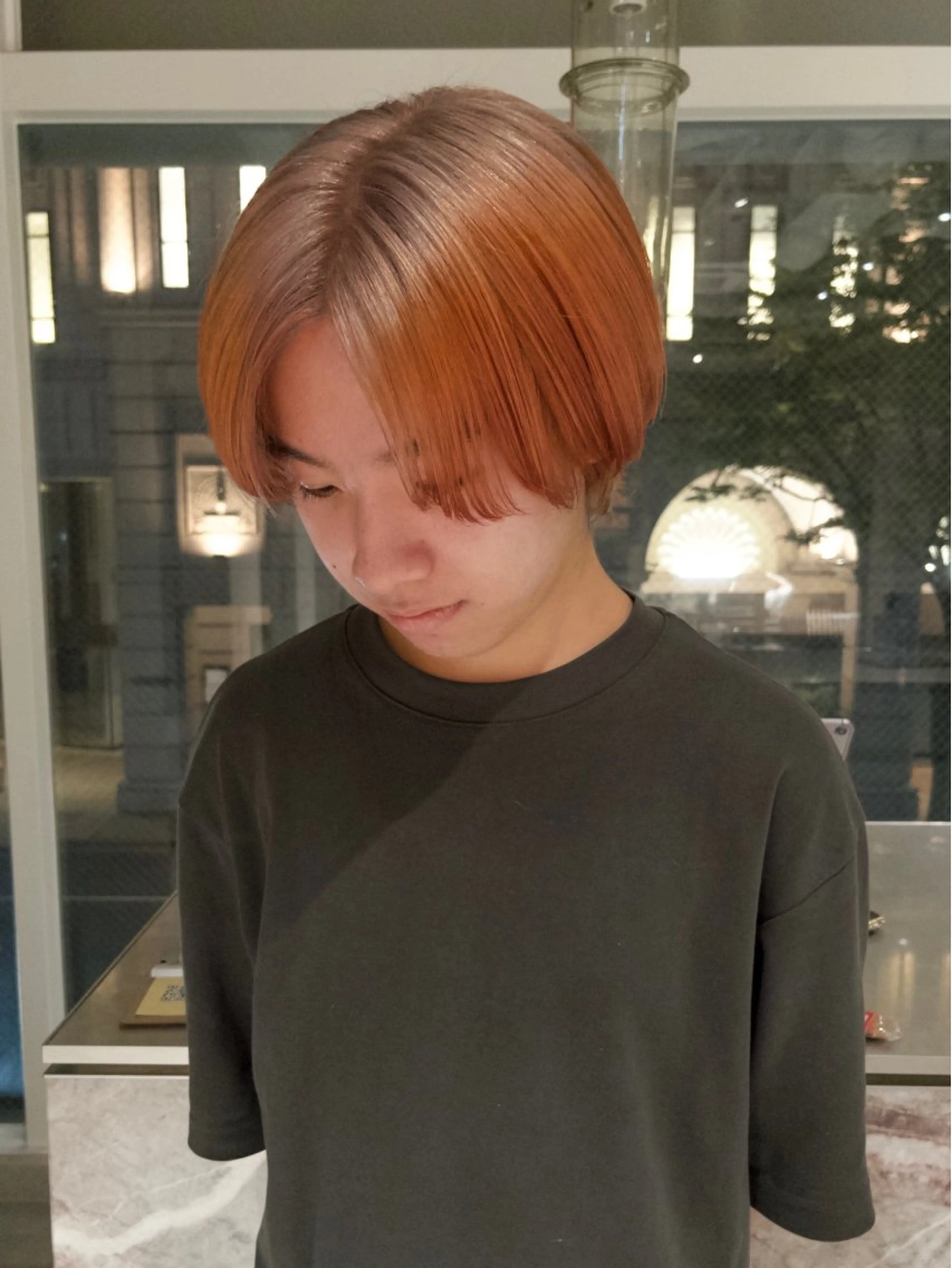 カラー ベージュカラー オレンジ hishida akiho  🩰のヘアスタイル