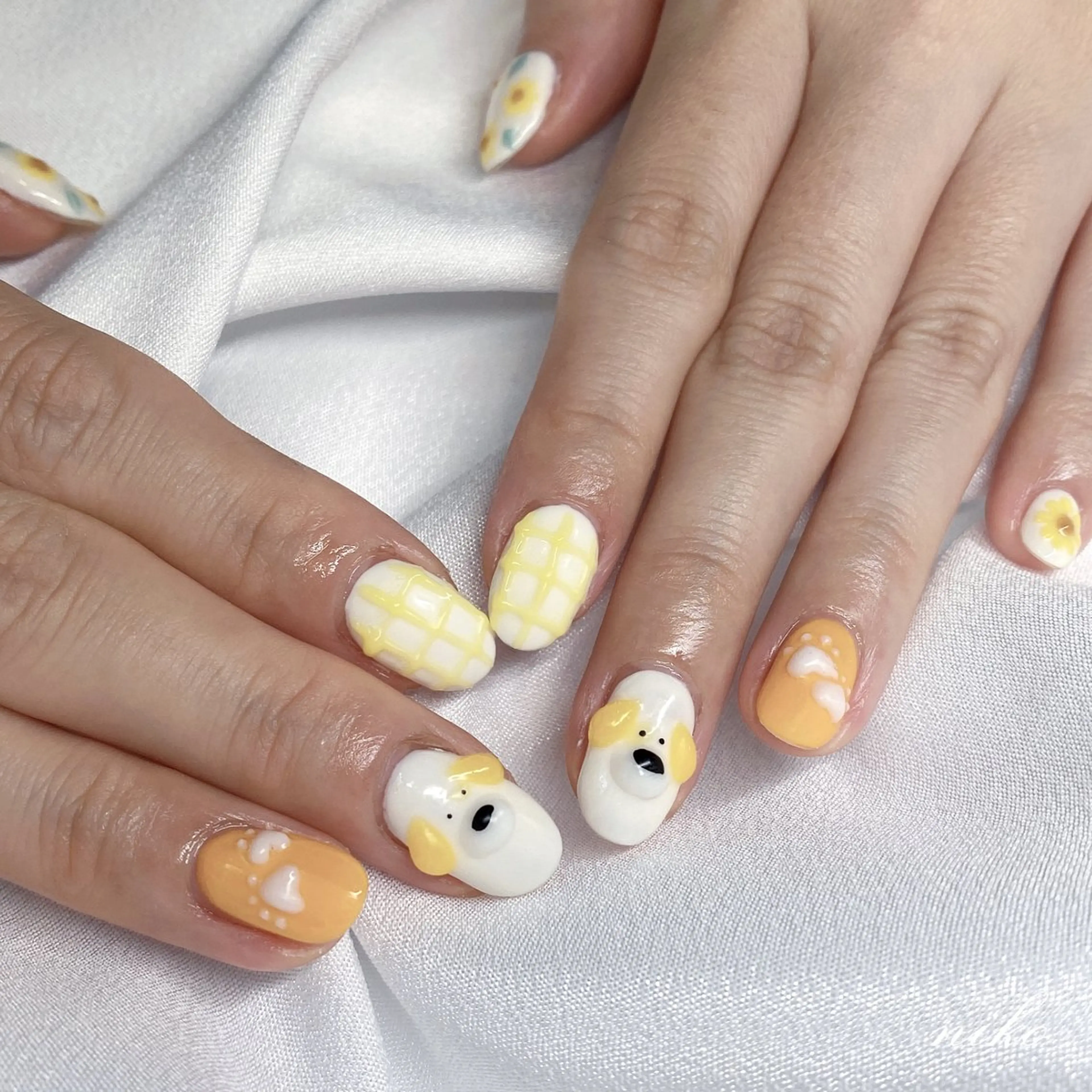 ネイル チークネイル 長さ出し フラッシュネイル フットネイル フレンチネイル Niko nailサロンのネイルデザイン