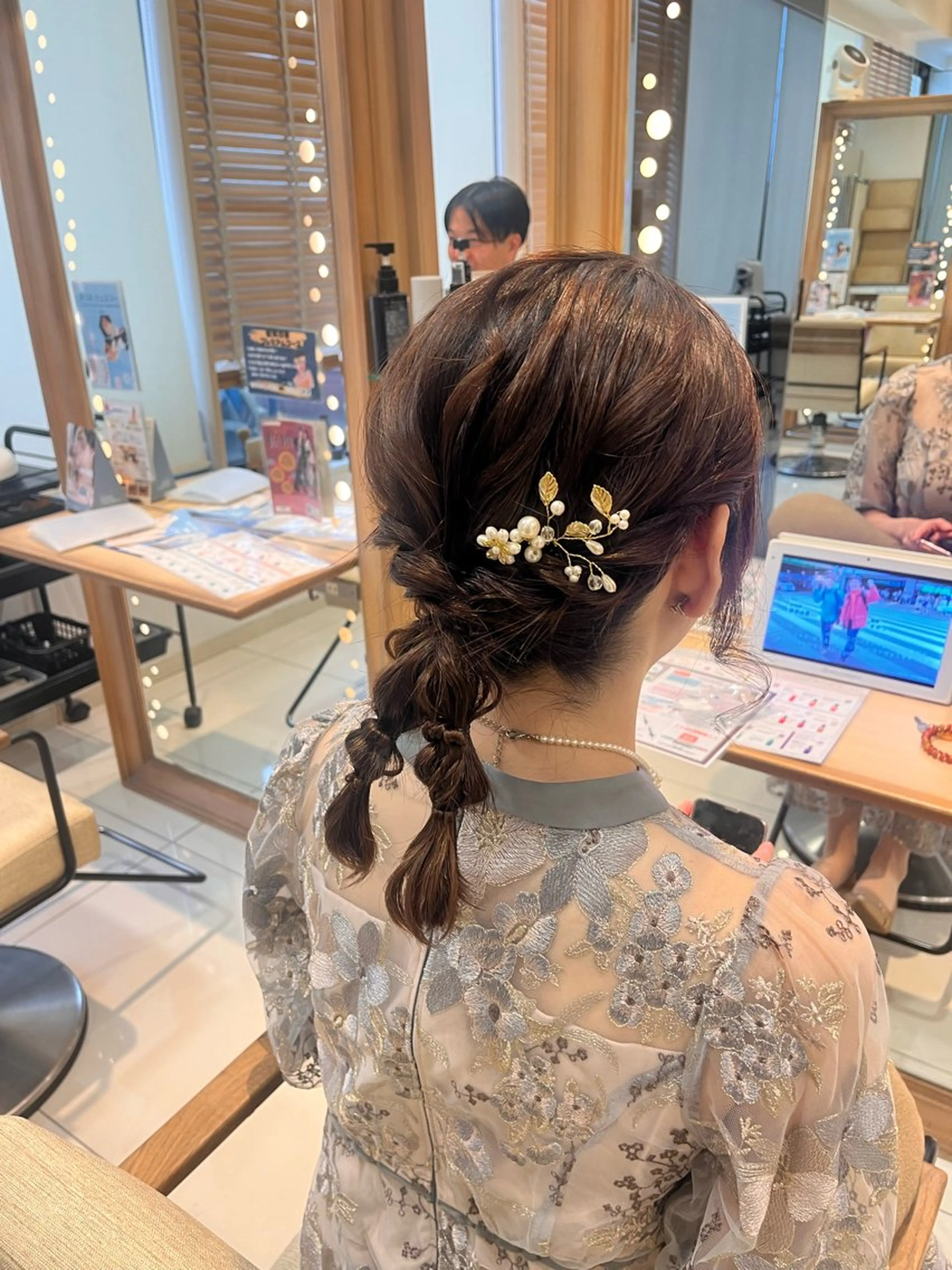 ミディアム ヘアアレンジ 縮毛矯正 暖色カラー💖/ アレンジ🎀/YUIのヘアスタイル