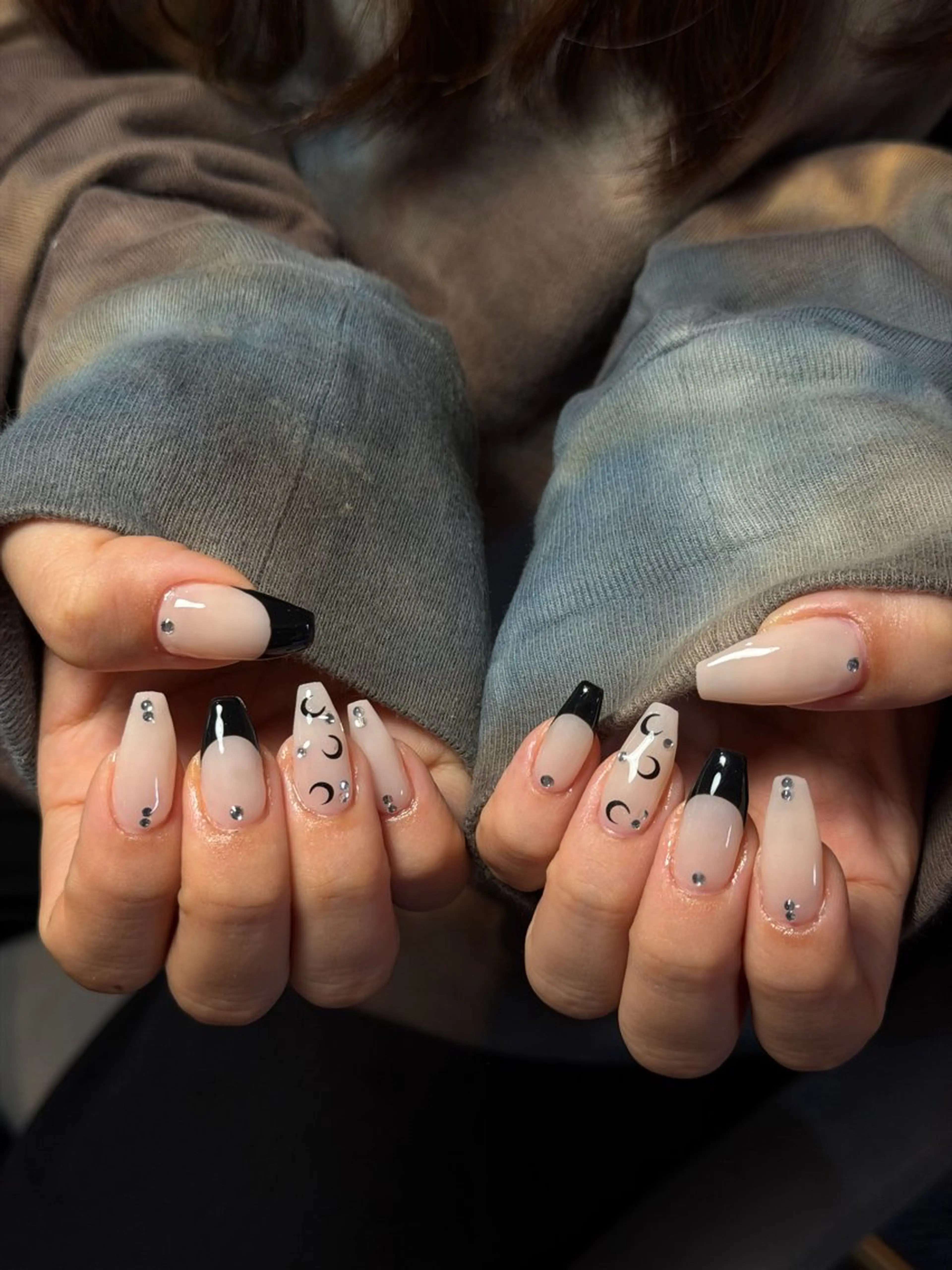 ネイル フレンチネイル グラデーション 韓国ネイル マグネットネイル シンプルネイル ハンドネイル CoMo Nailのネイルデザイン