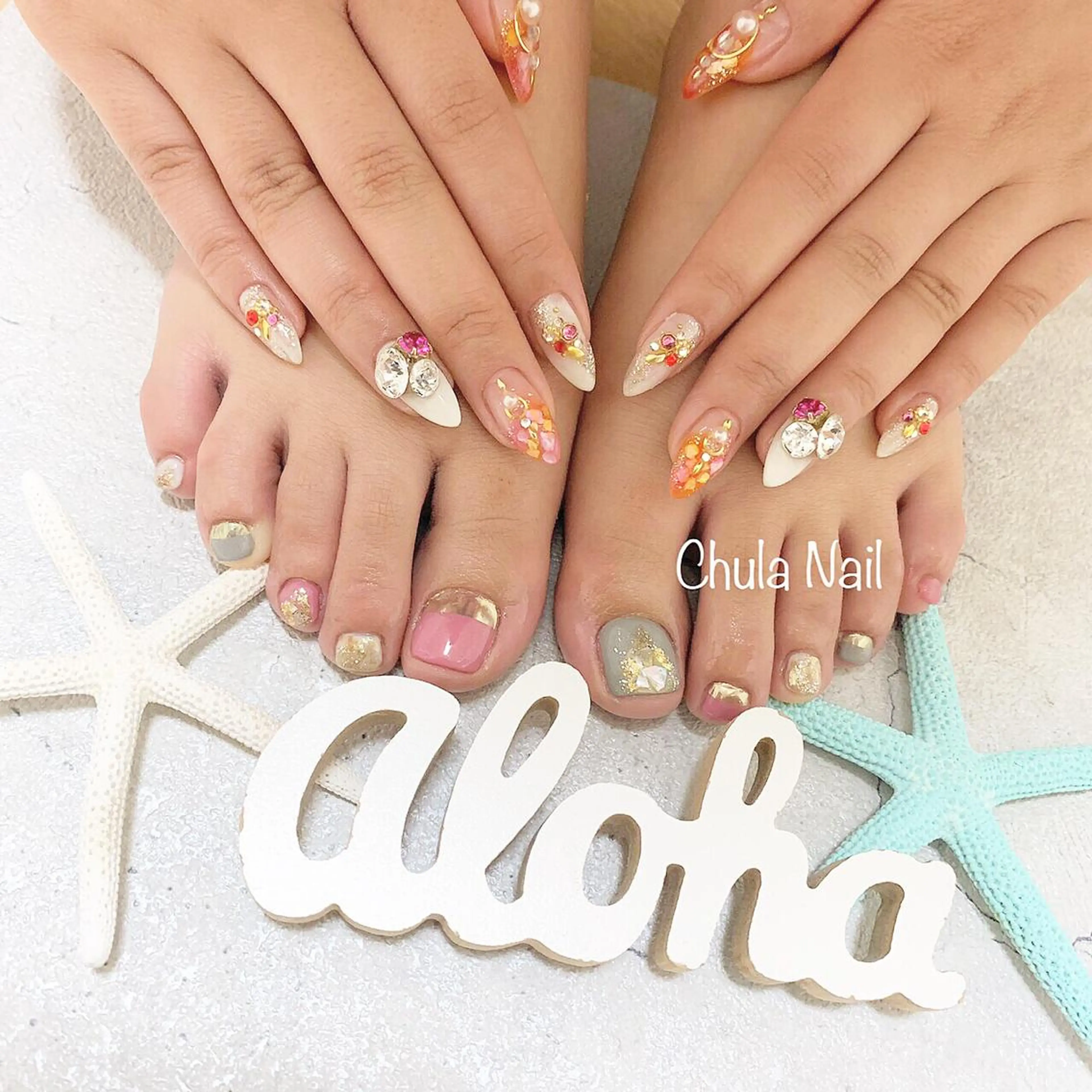 ネイル フットネイル ハンドネイル ëmma nail_ by chulaのネイルデザイン