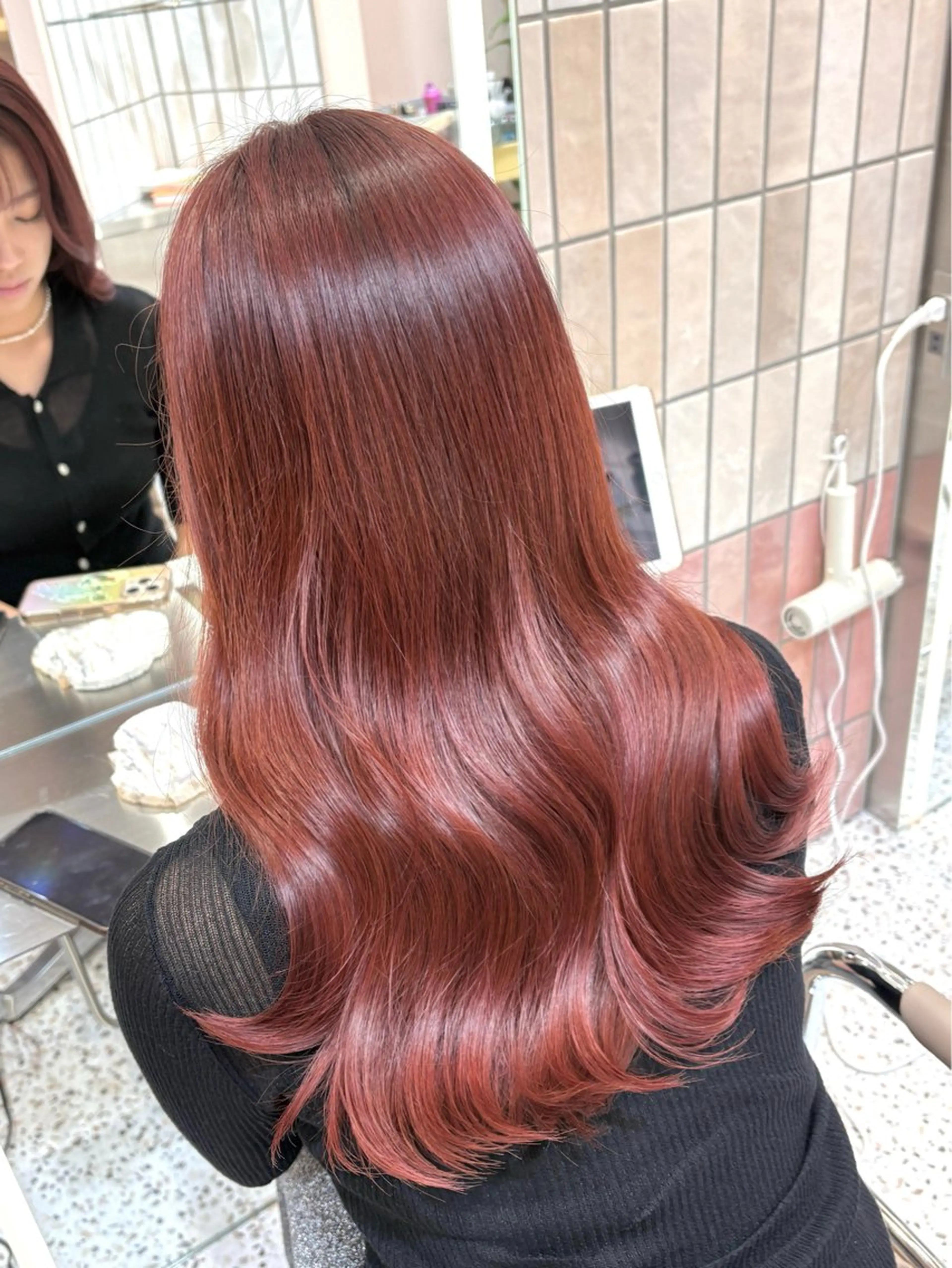 ロング ロング トリートメント カット ヘアカラー トリートメント Loom.by Sea【新宿】所属・暖色カラー/新宿/韓 国風レイヤー鮫島志穂のヘアスタイル