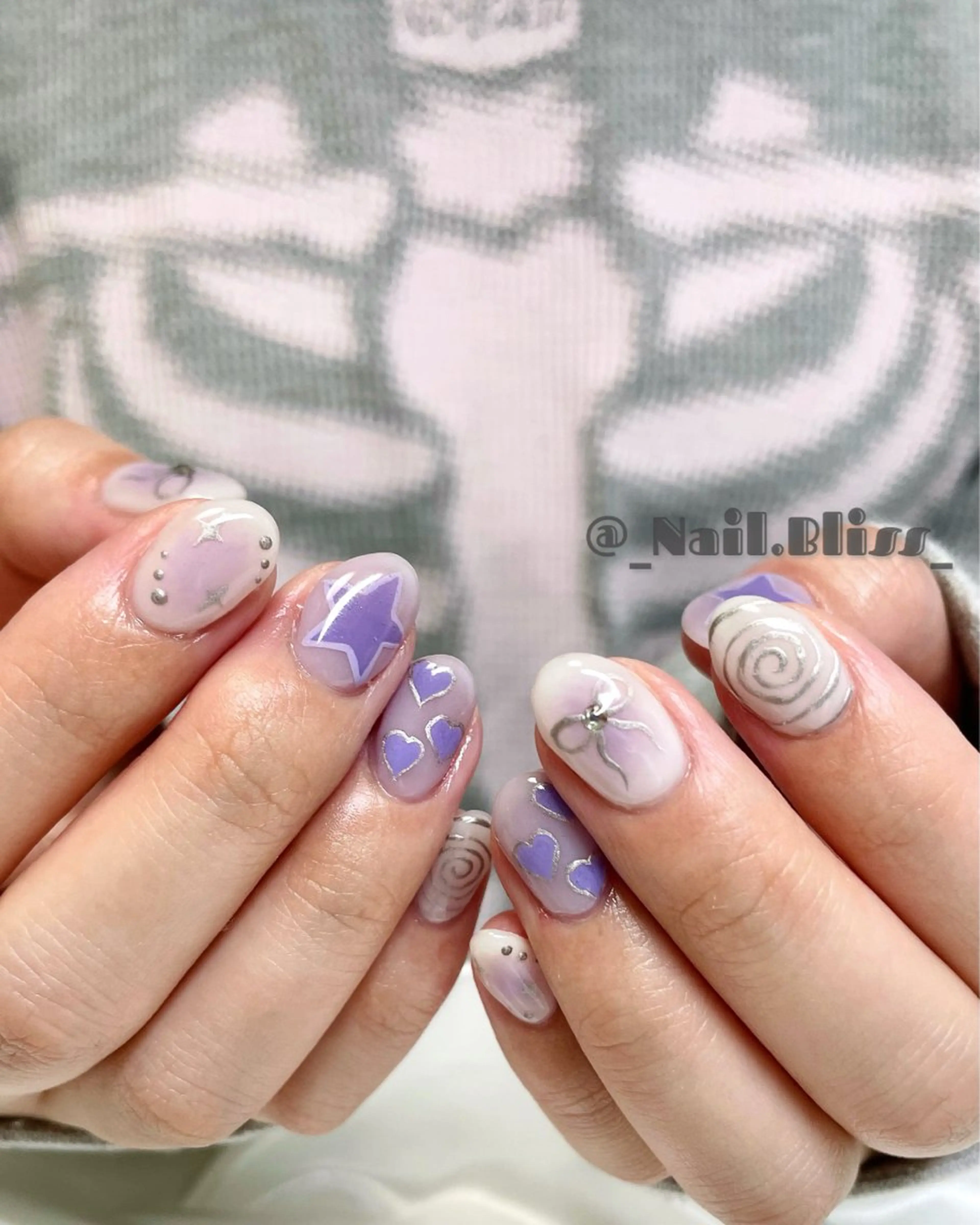 ネイル アートネイル 持ち込み ハンドネイル NAIL BLISSのネイルデザイン