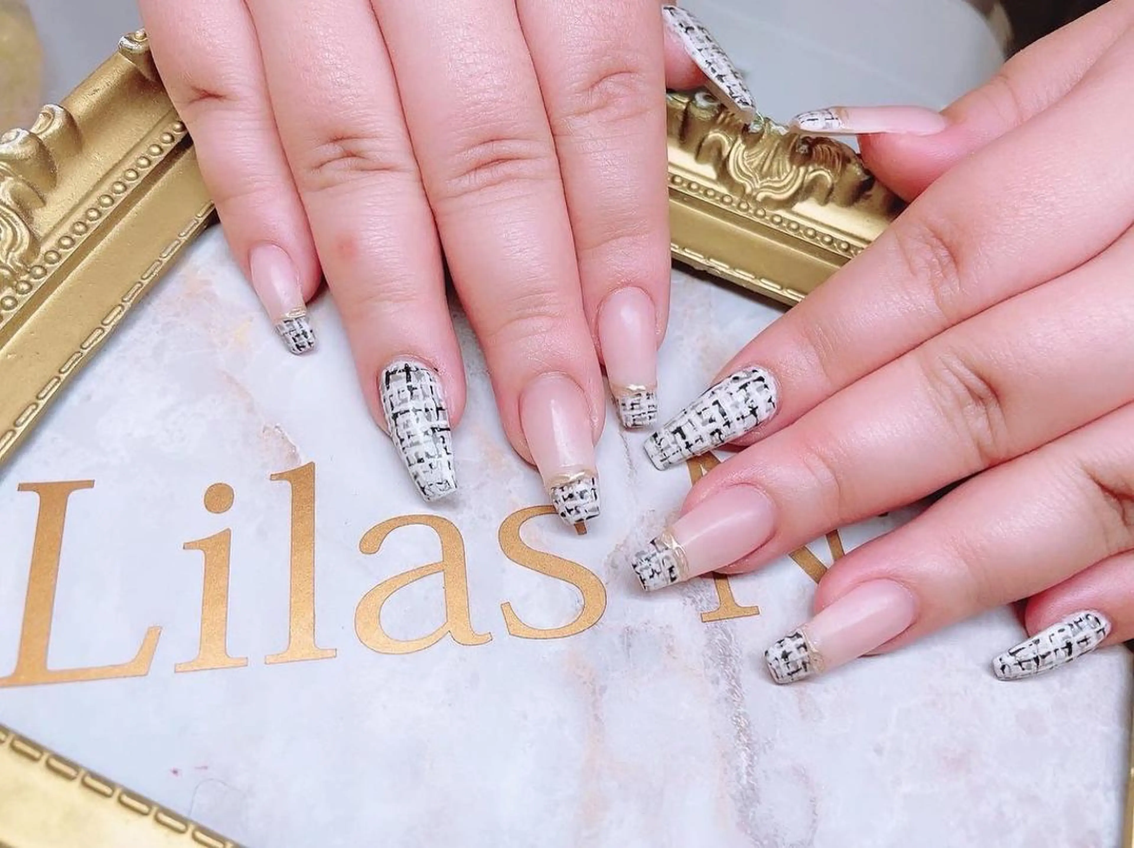 ネイル 入学式 フレンチネイル ジェルネイル 卒業式 ハードジェル Lilas Nailのネイルデザイン