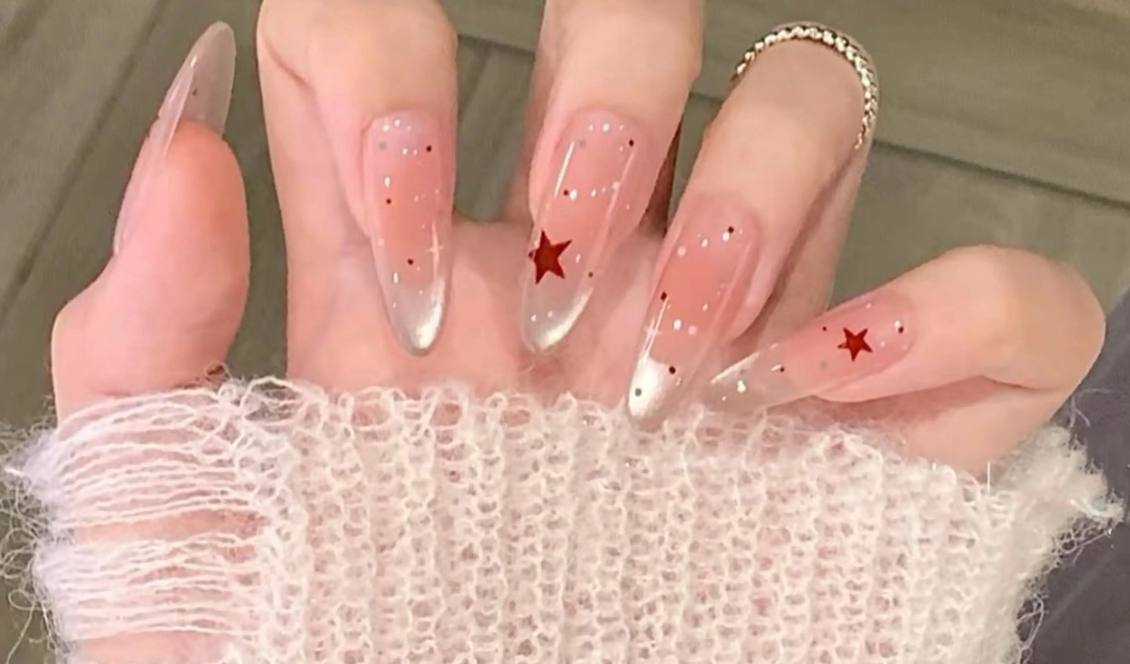 ネイル チークネイル 長さ出し フレンチネイル ガーリー 韓国ネイル sun nail池袋 モデル募集のネイルデザイン