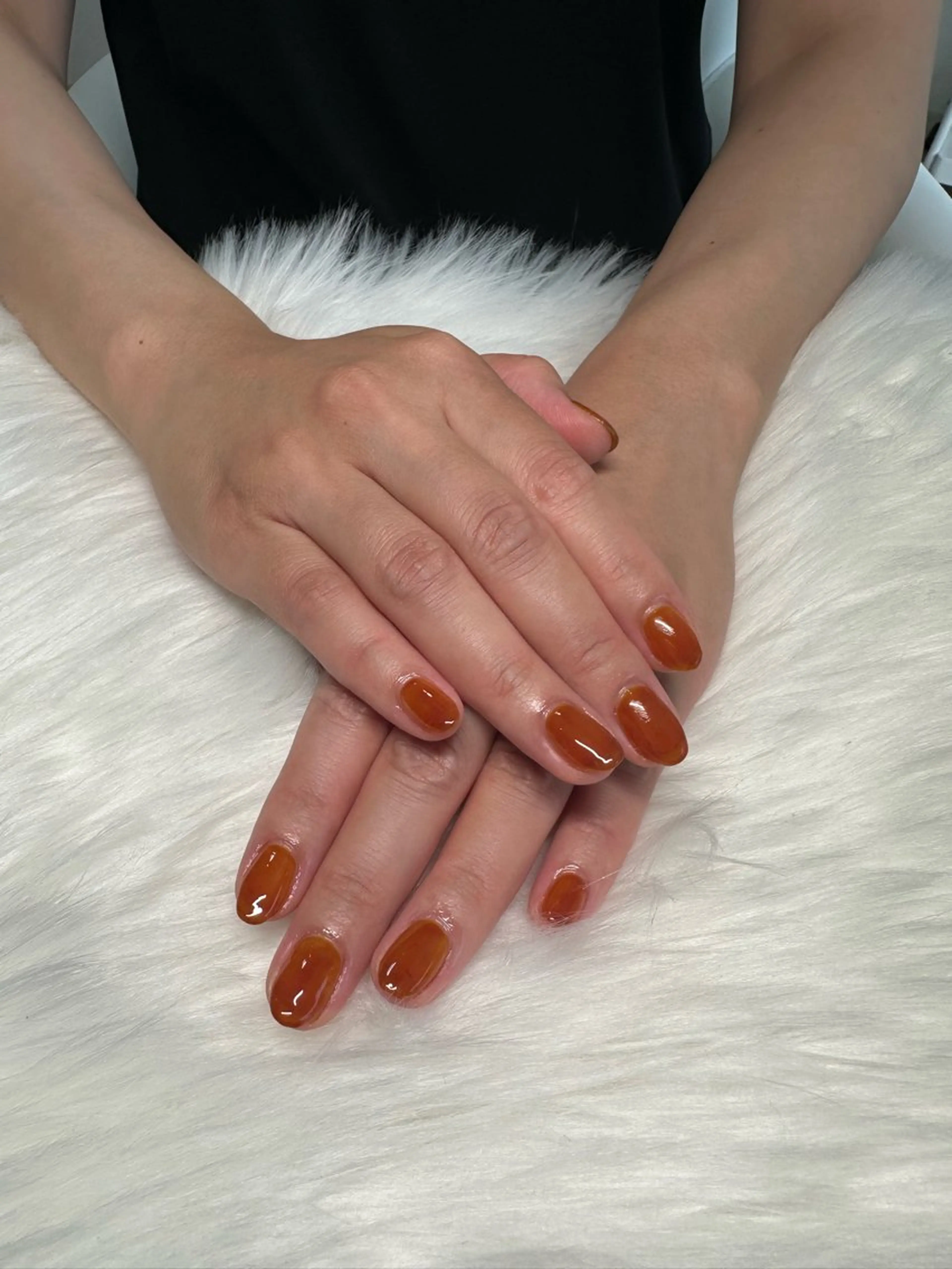 ハンドネイル🩵ワンカラー（オフ有）の写真