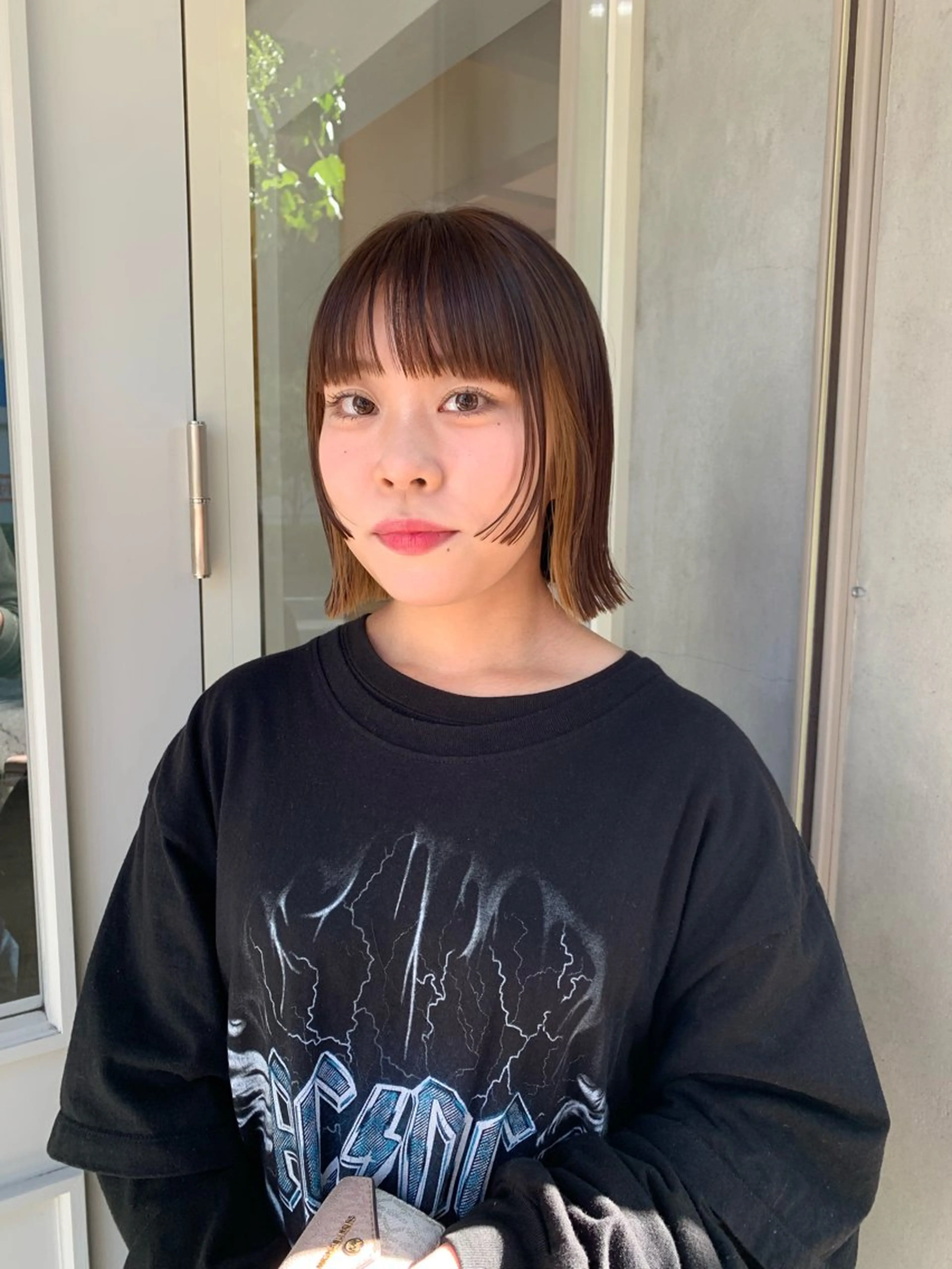 ショート カラー インナーカラー ボブ 姫カット カット ヘアカラー ✨コテ巻き風パーマ ✨川合佑哉のヘアスタイル