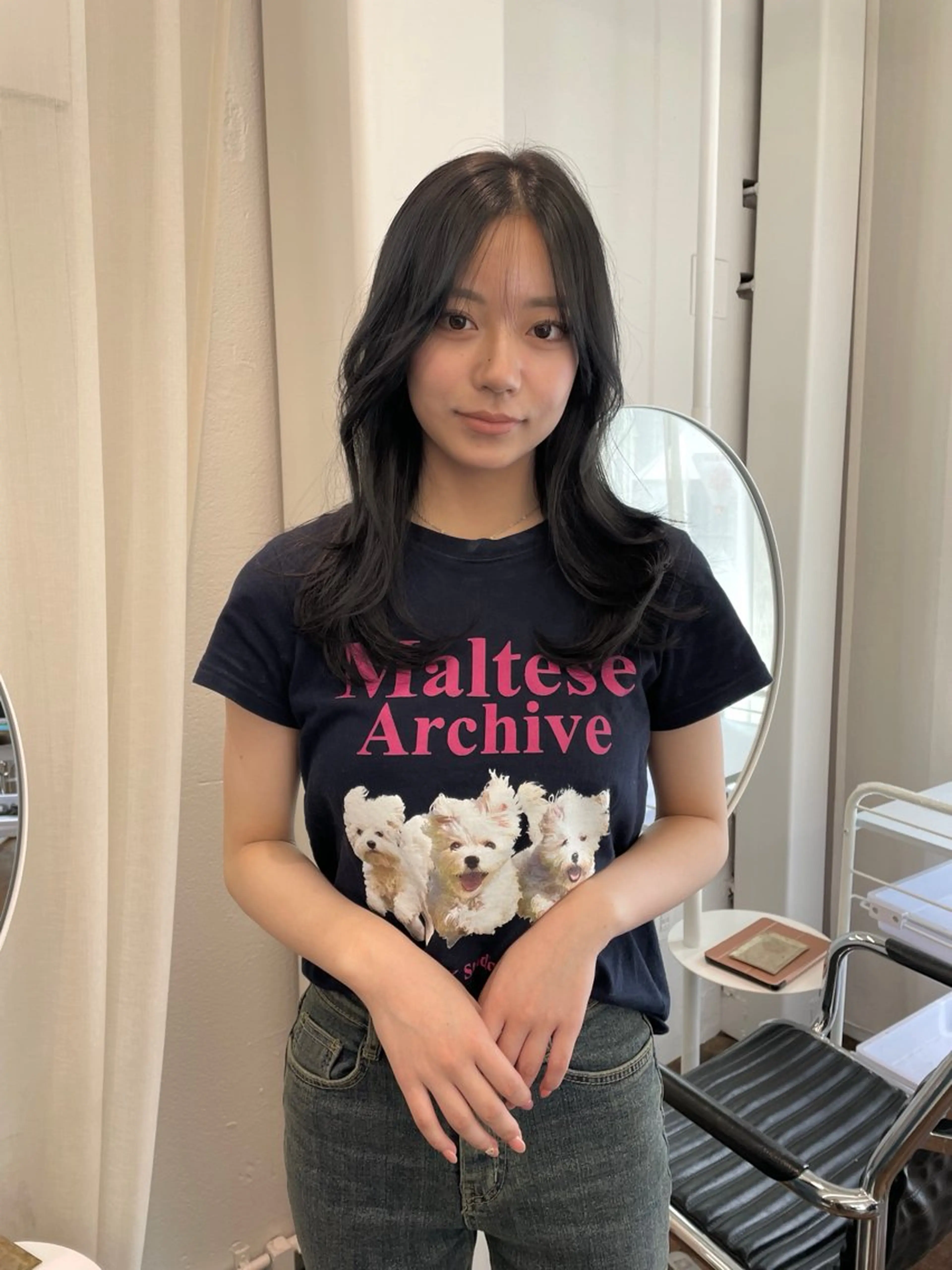 セミロング カラー レイヤーカット カット ヘアカラー トリートメント レイヤーカット🎀 kanaのヘアスタイル