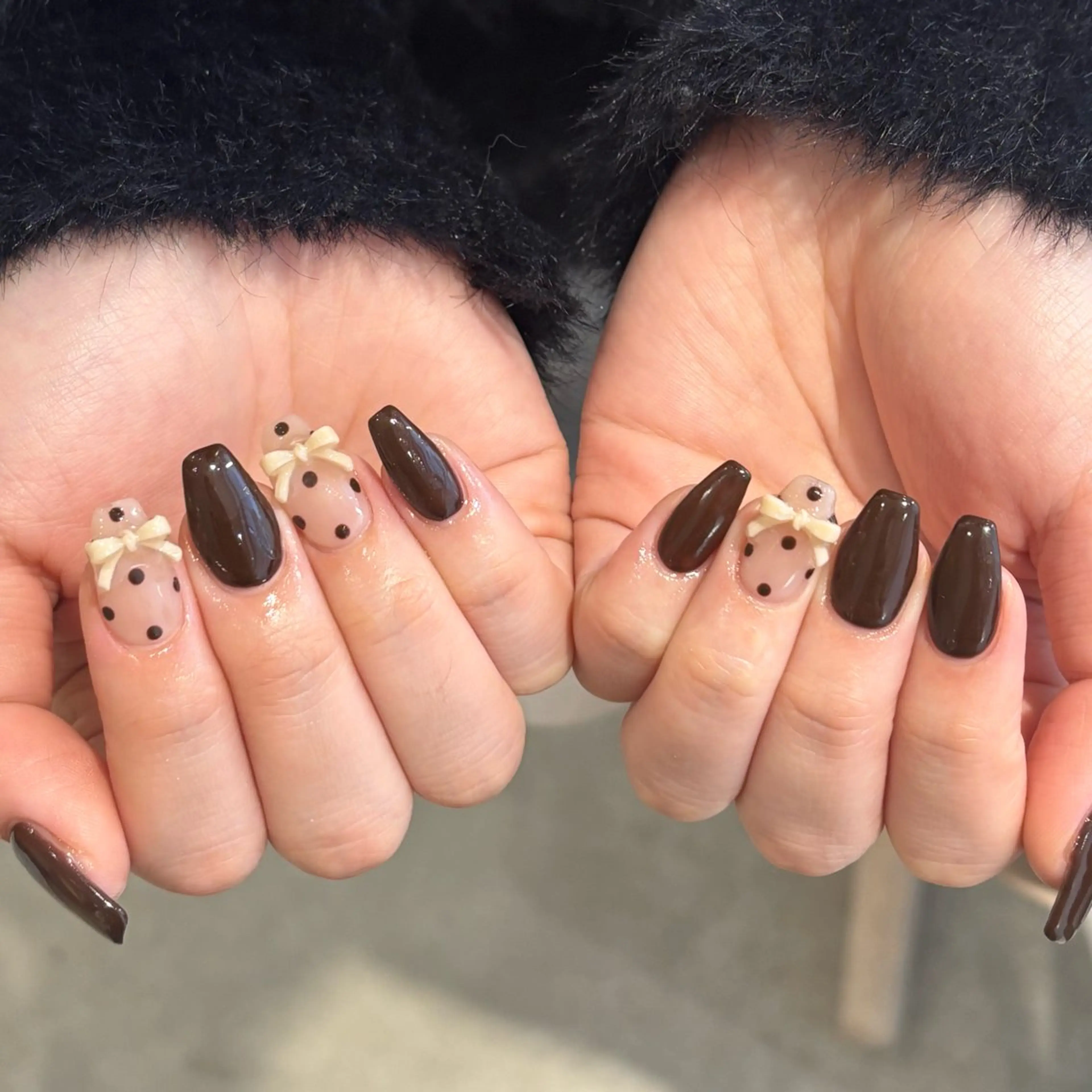ネイル ブラウン 持ち込み モデル様募集中♡ Kokomi🍮のネイルデザイン