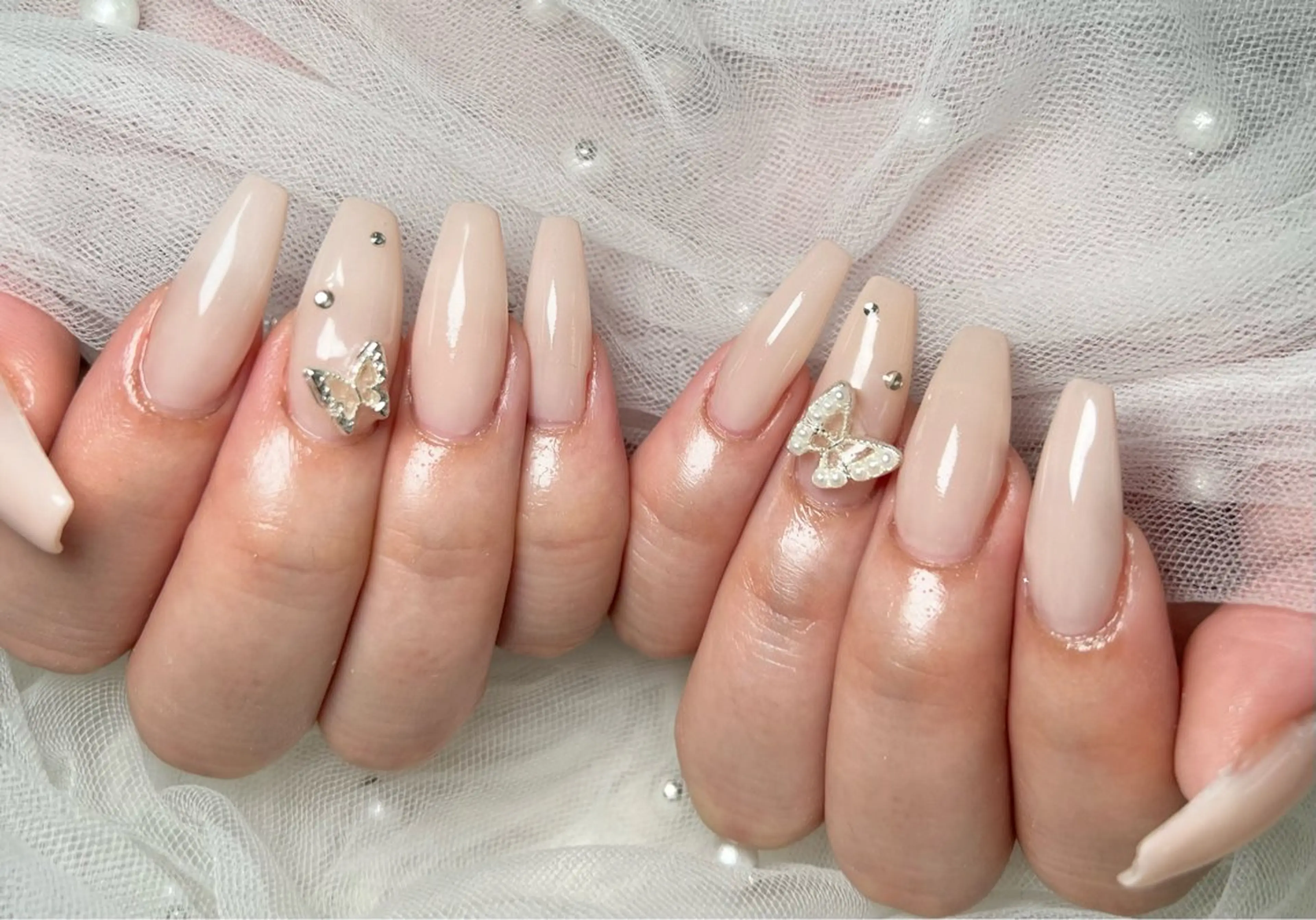 ネイル 韓国ネイル ワンホンネイル ハンドネイル alien girl所属・byul nails ビョルネイルのネイルデザイン