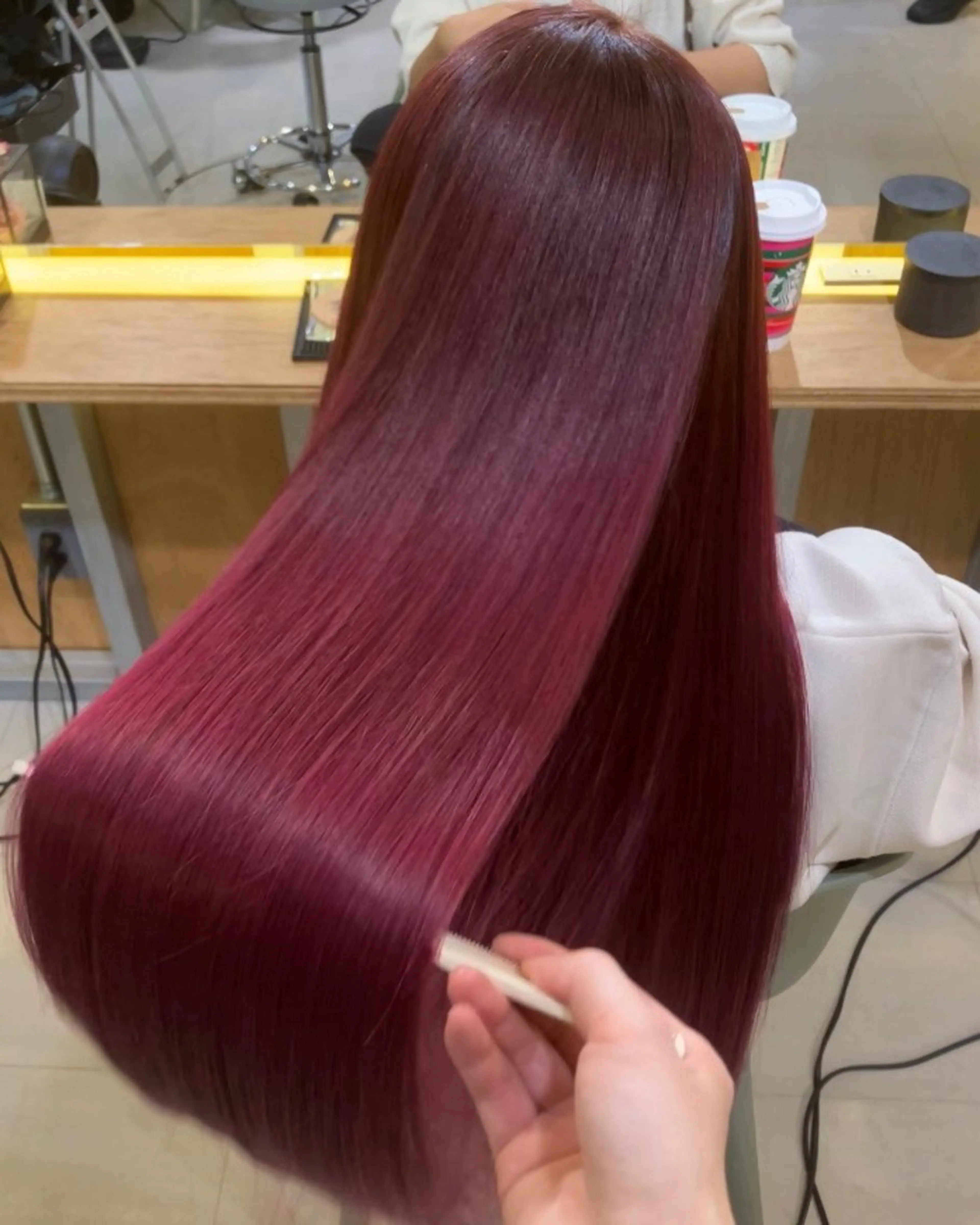 ロング カラー 髪質改善/艶髪/矯正 ヘアアレンジ/西梅田のヘアスタイル