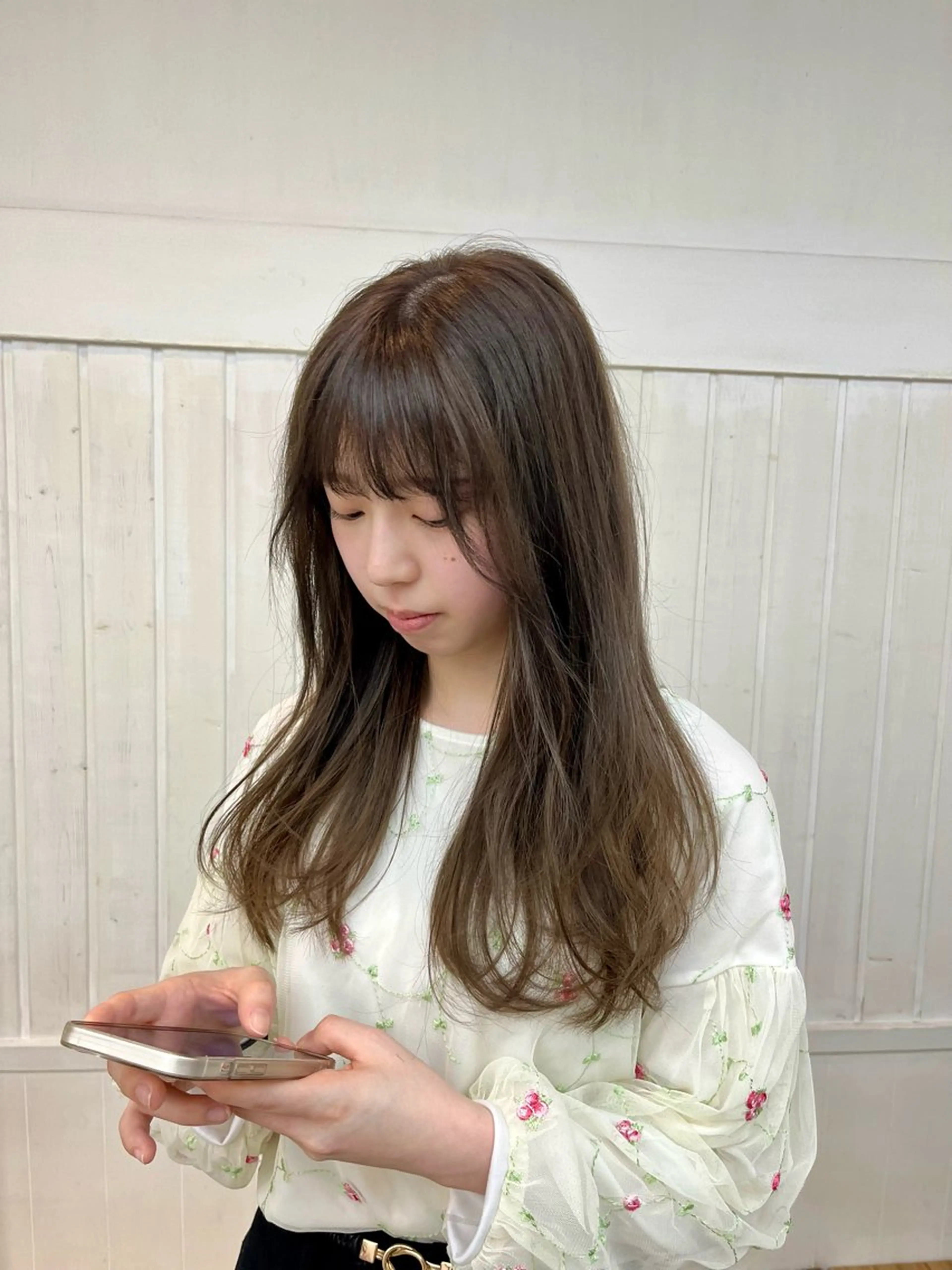 ロング RIKU⚡️毛流れ ヘア×眉ワックスのヘアスタイル