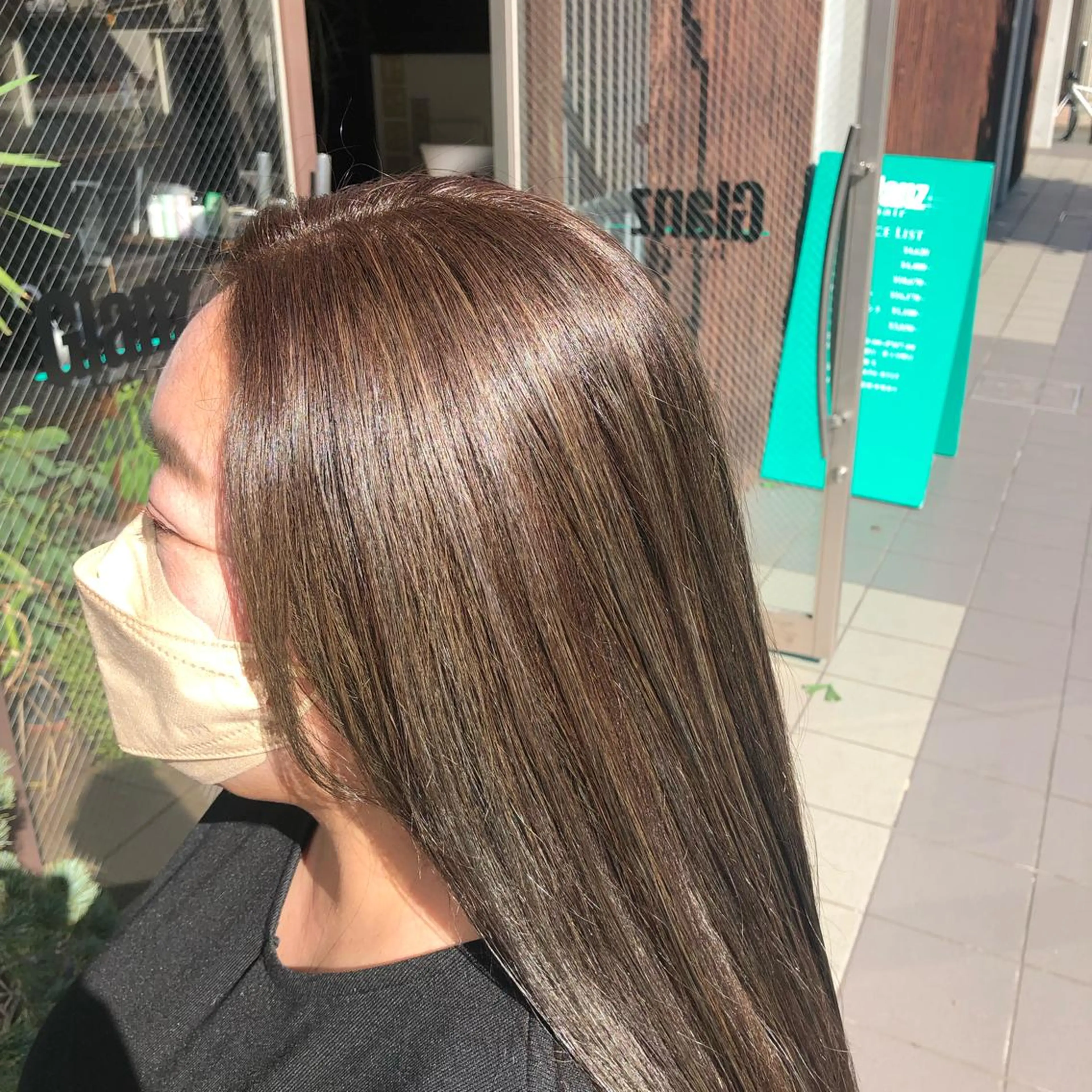 ロング ハイライト トリートメント カット ヘアカラー トリートメント Glanz hair 坂牛匠のヘアスタイル