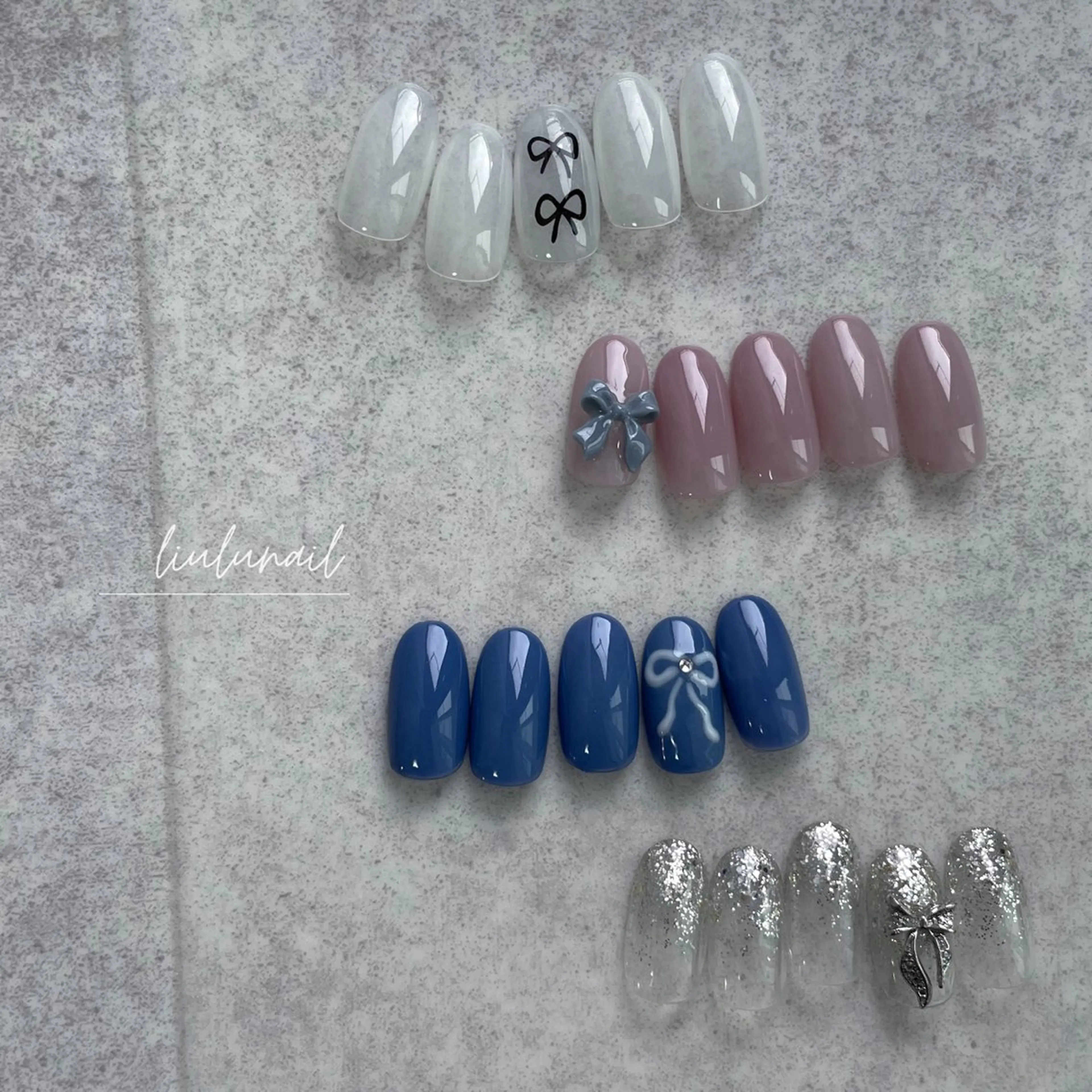 ネイル リボン liulu nailのネイルデザイン