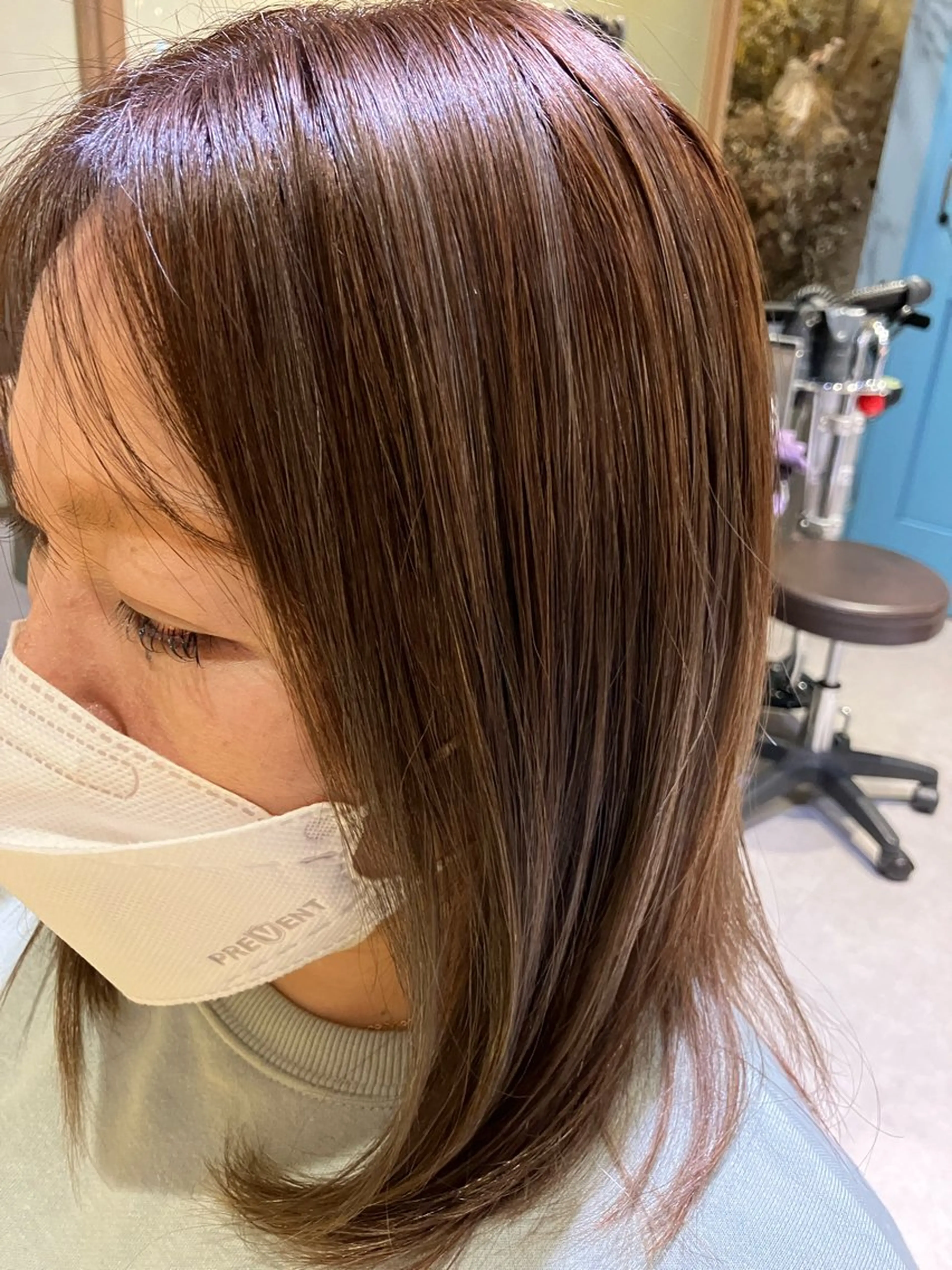 カラー ハイライトカラー 阿部 貴子のヘアスタイル