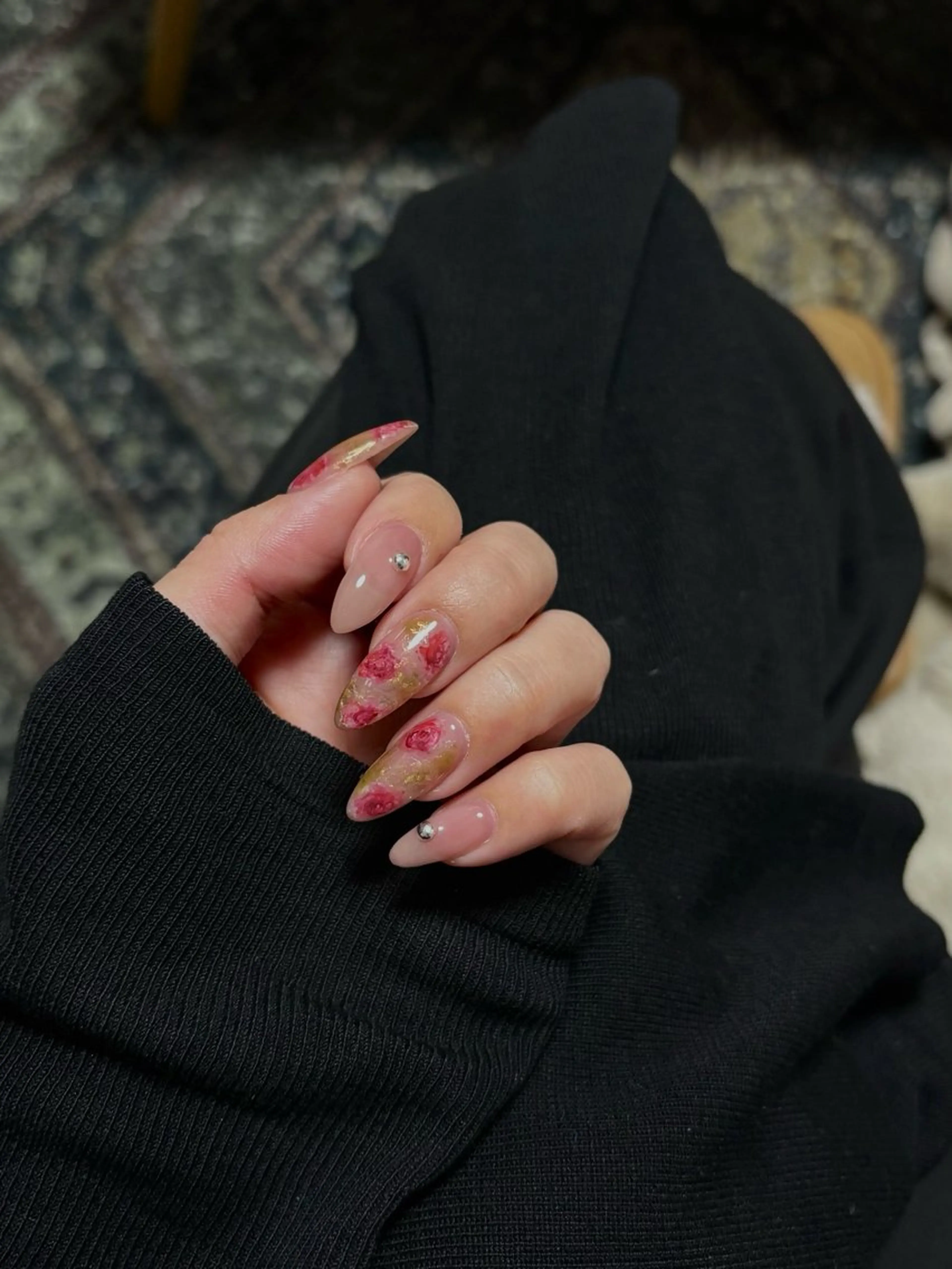 【デビュークーポン✨】ハンドオフなし、お持ち込みデザインネイルの写真