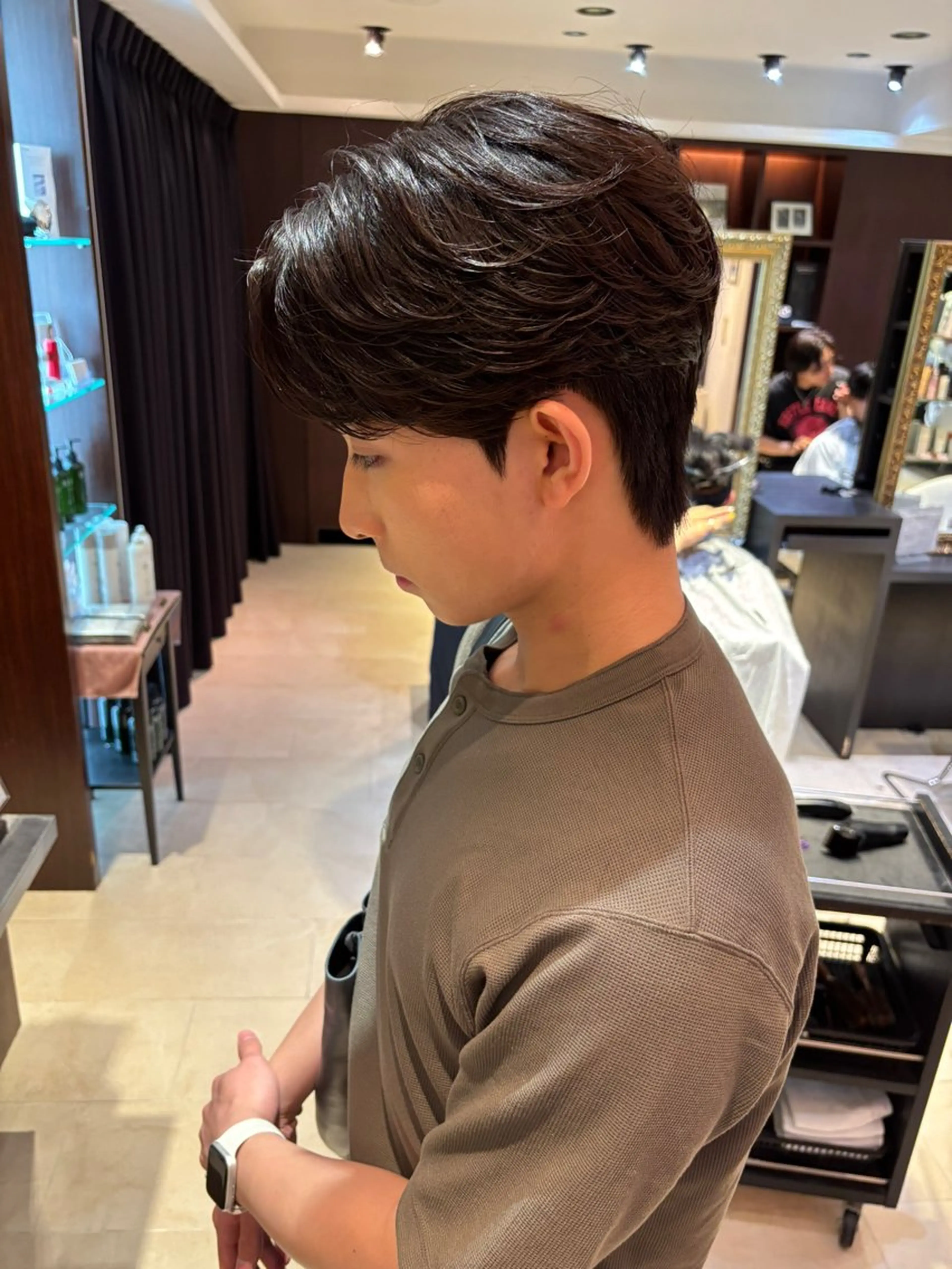 ショート パーマ メンズ カット パーマ カルマパーマ韓国ヘア shiryuのヘアスタイル