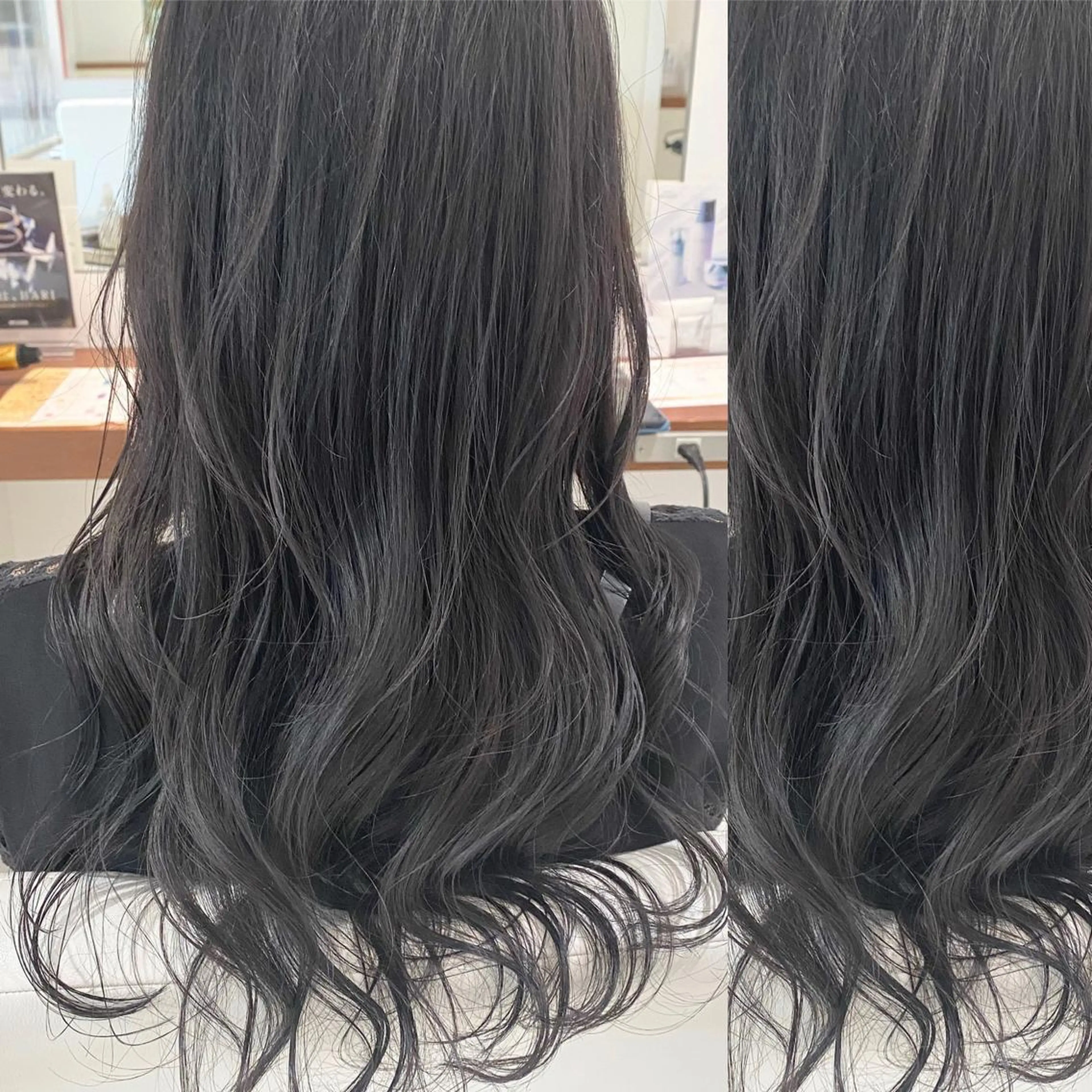 セミロング カラー 透明感カラー HOLON池袋所属・ウルフカット ハッシュカット/七海のヘアスタイル