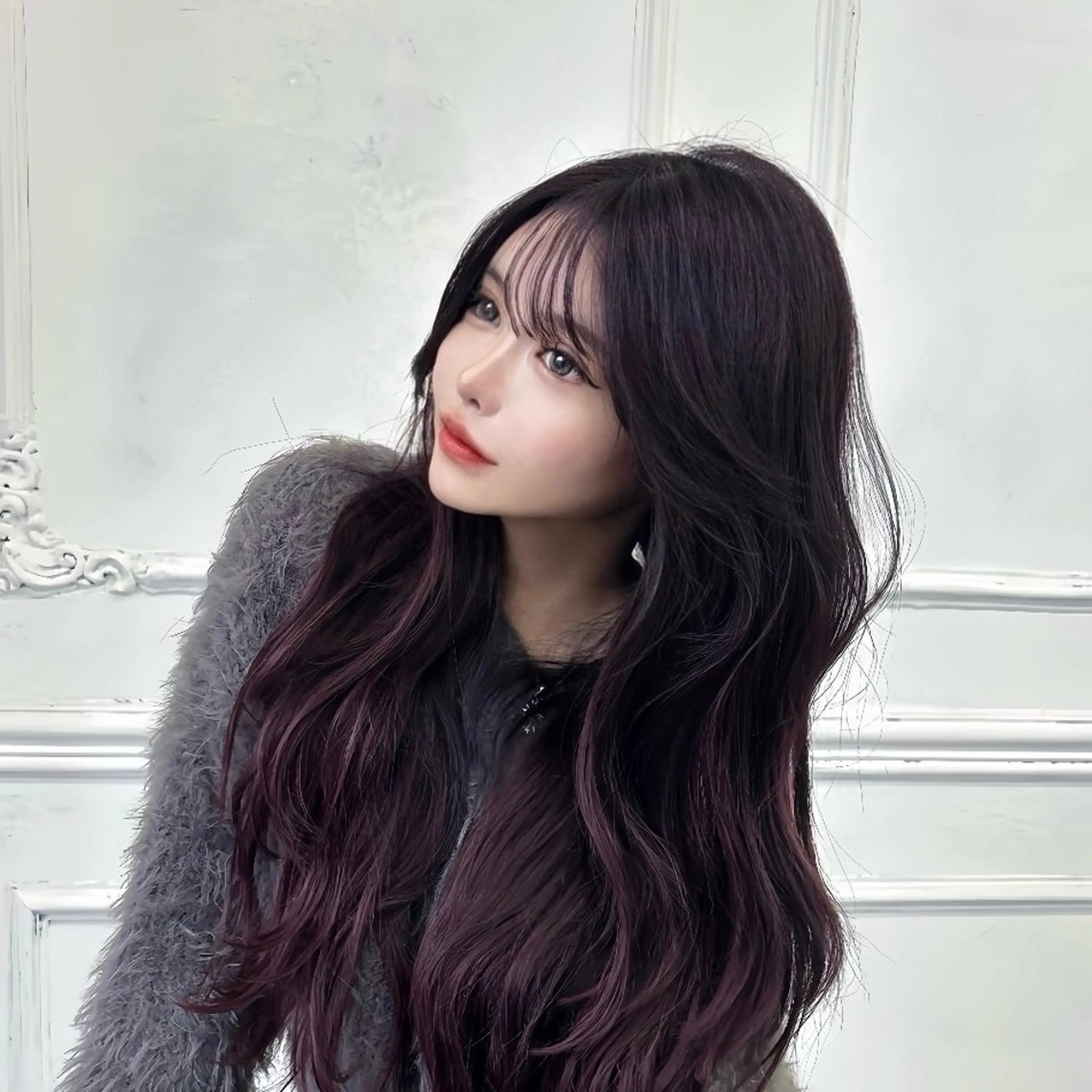 ミディアム カラー ヘアカラー トリートメント Maison Halu YUKIのヘアスタイル