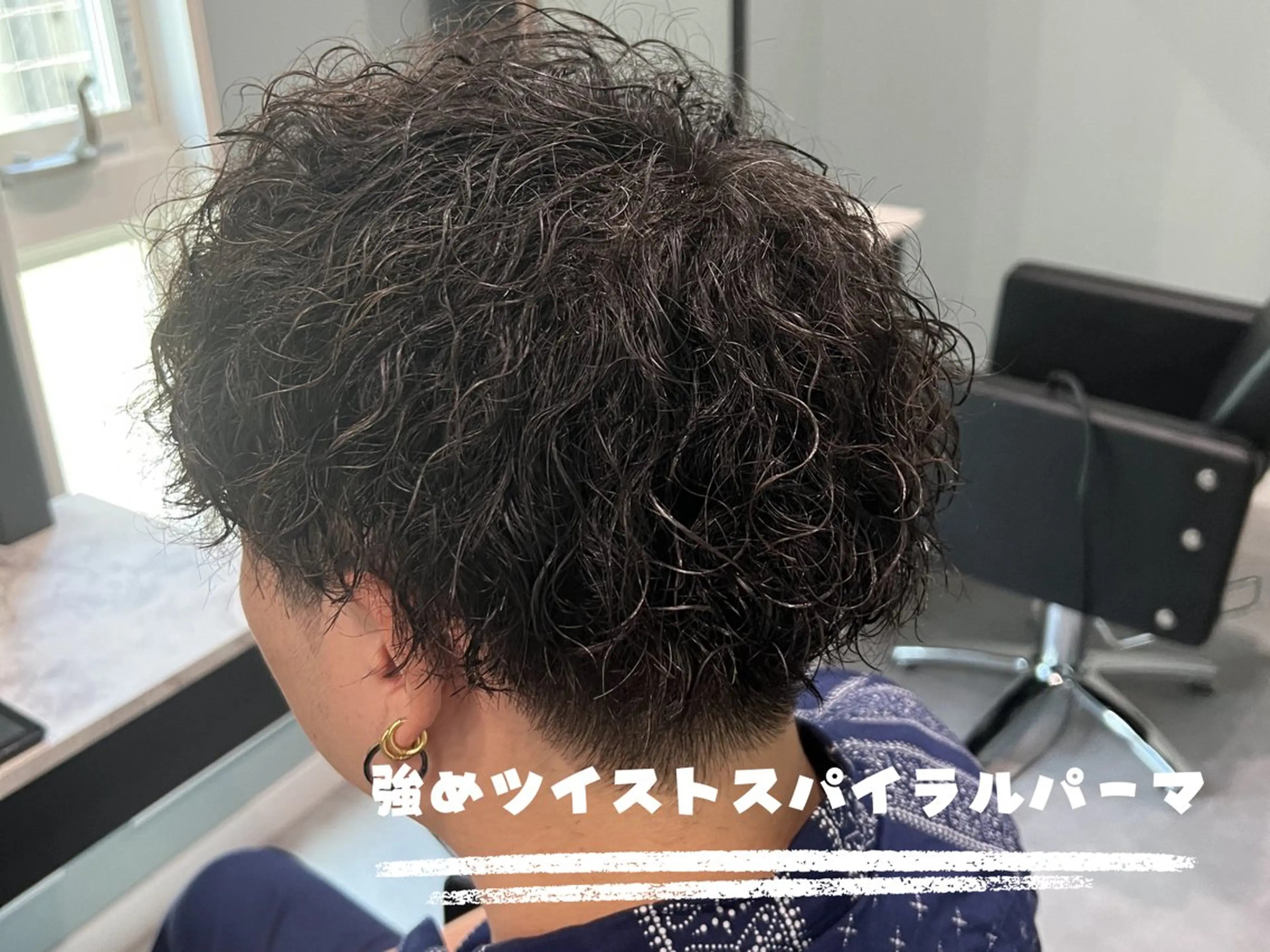 ミディアム パーマ メンズ 刈り上げ G's ヒロキのヘアスタイル