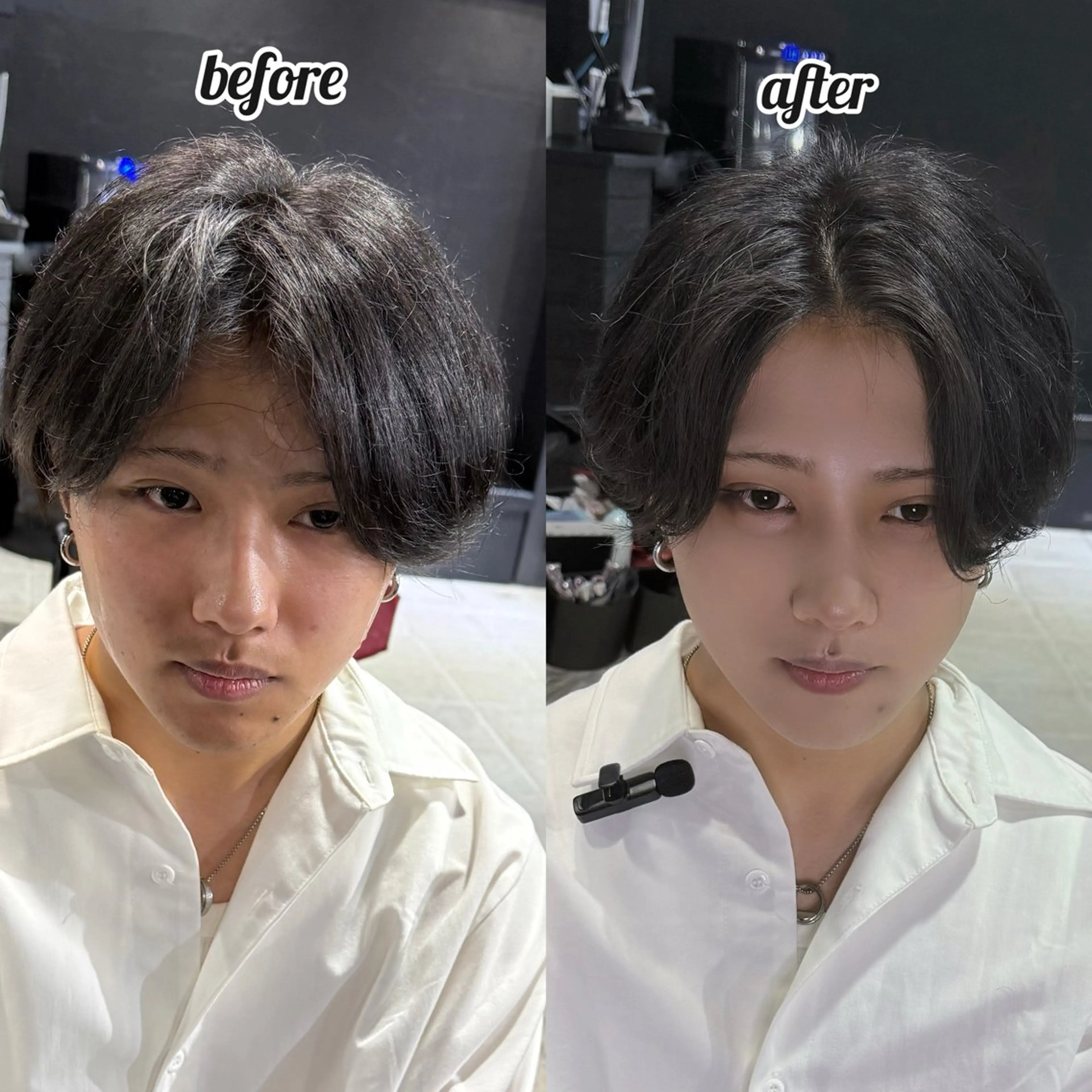 メンズ センターパート 【フェザーパーマ】 【縮毛矯正】鶴田文のヘアスタイル