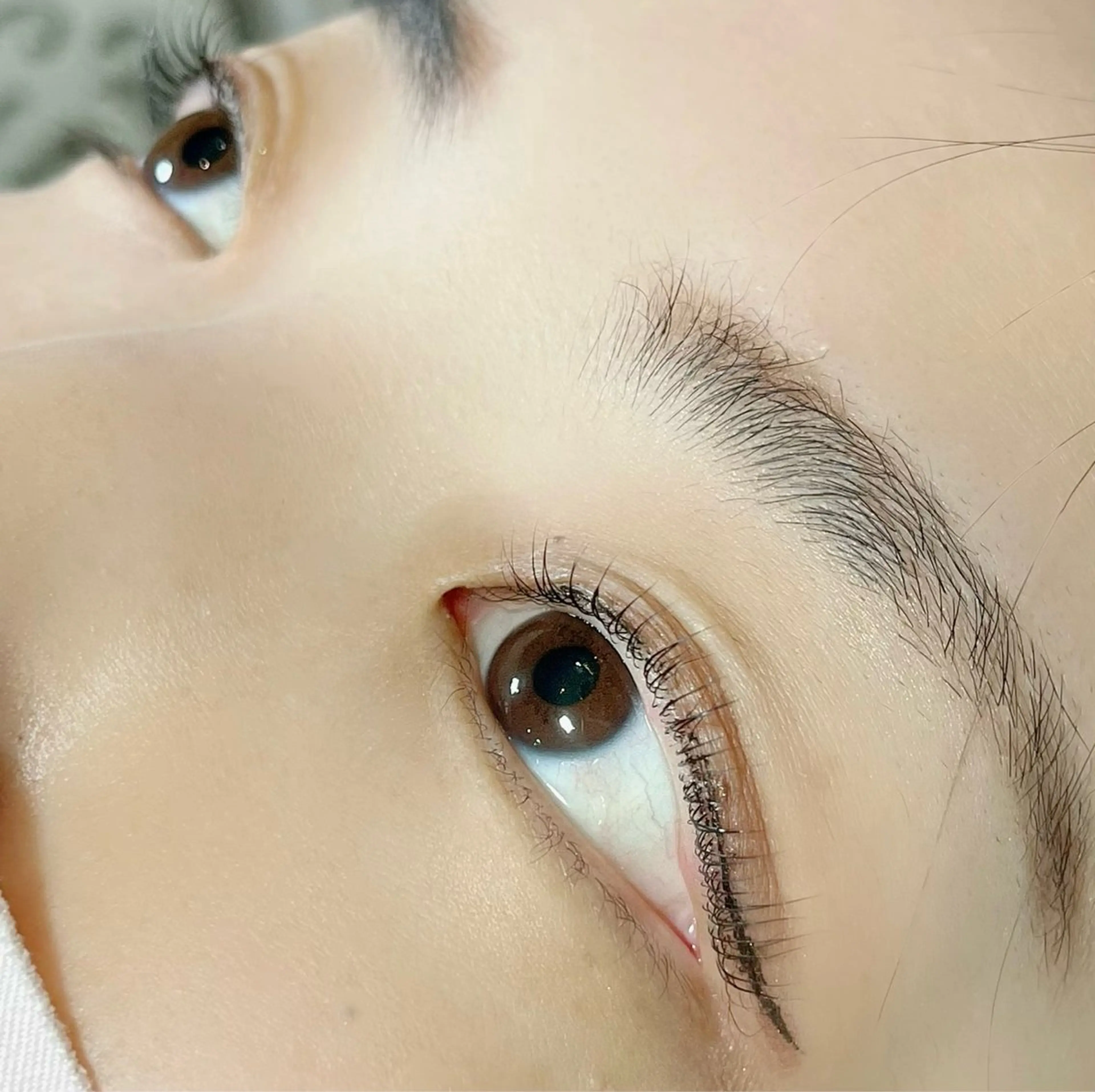 マツエク・マツパ フラットラッシュ パリジェンヌラッシュリフト 一重×まつ毛パーマ ボリュームラッシュ マツエク Charme 五反田・不動前・目黒のマツエク・マツパデザイン