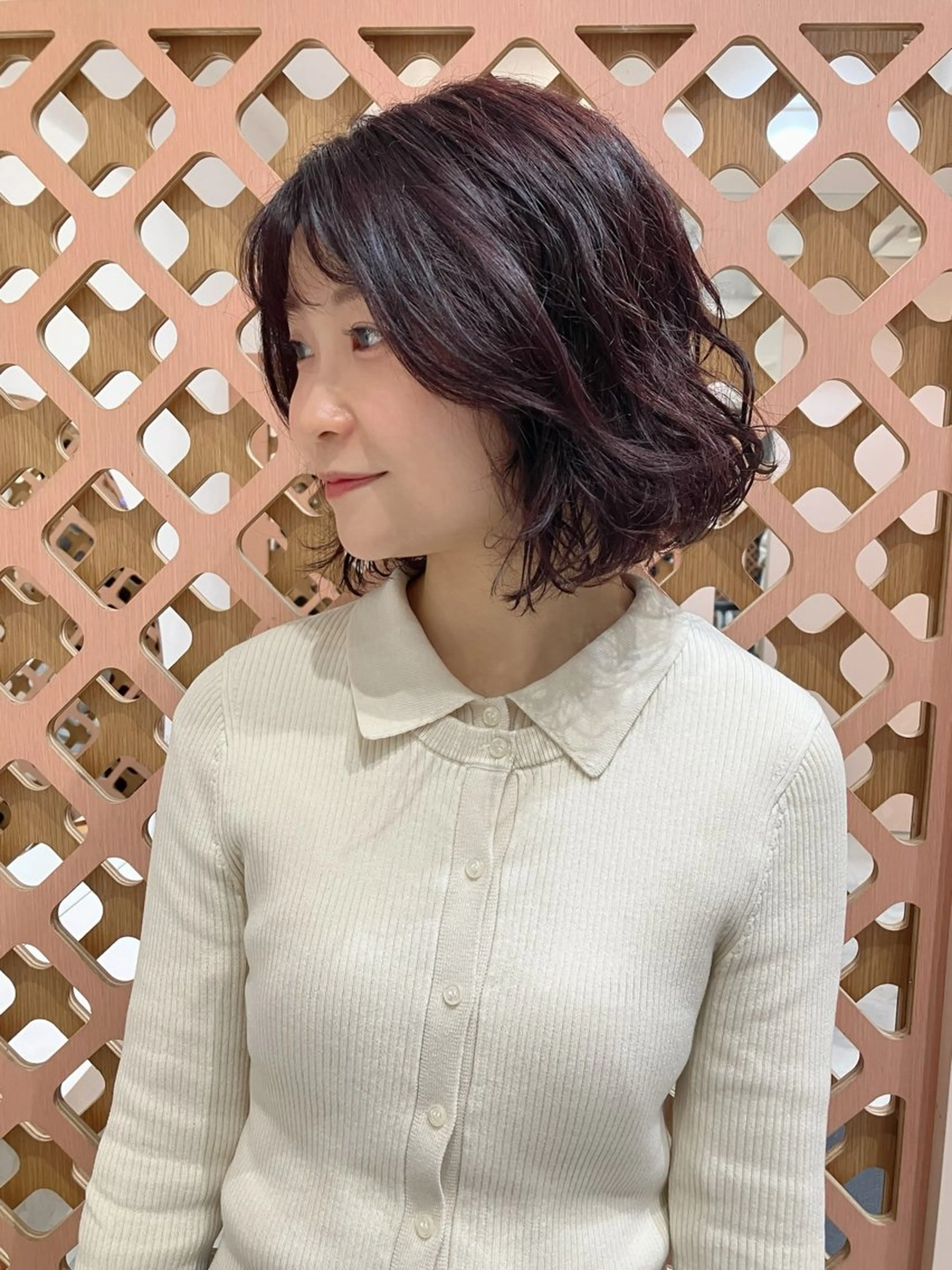 ショート パーマ ボブ ニュアンスパーマ カット パーマ 川間 将彦のヘアスタイル