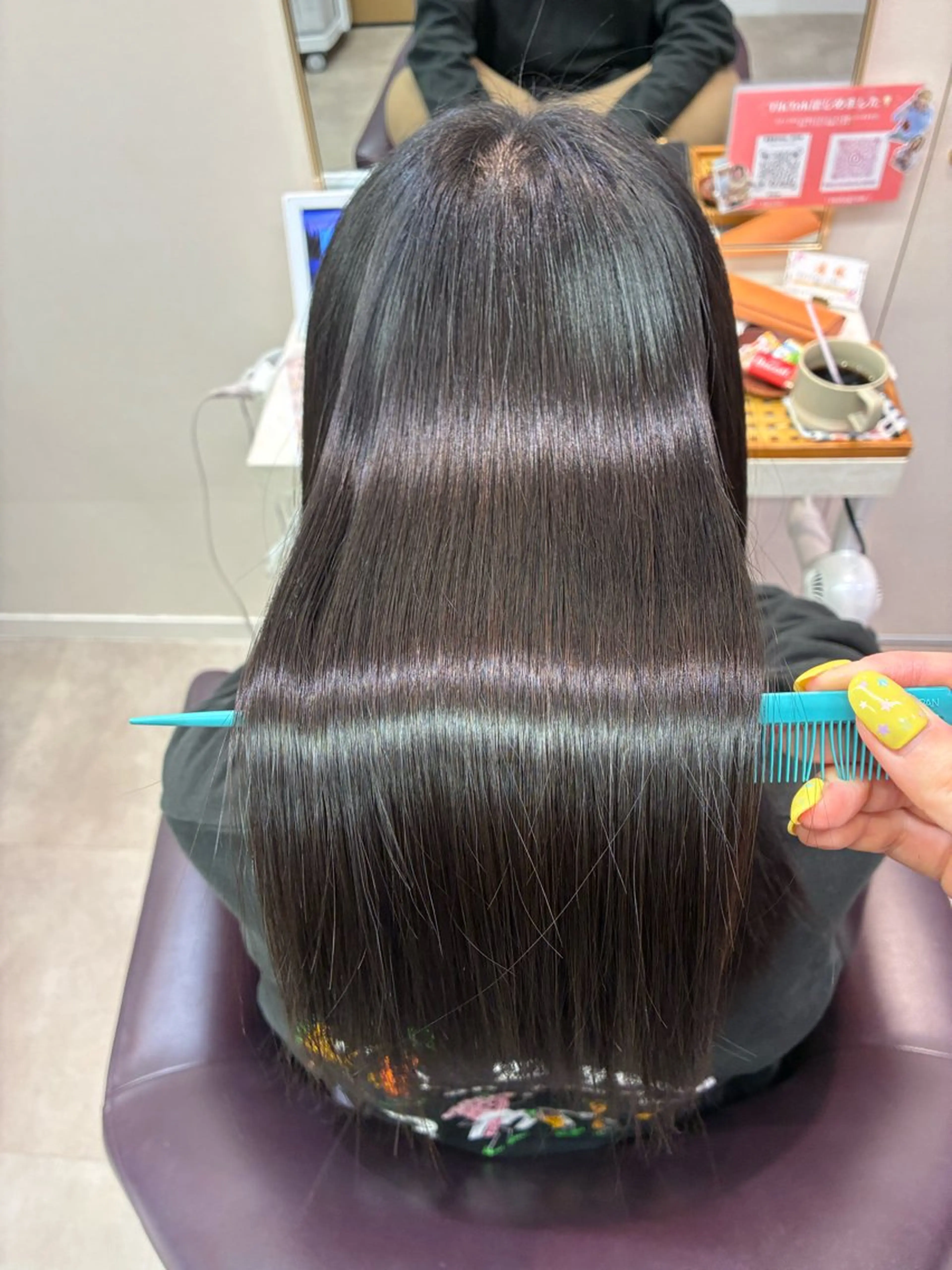 ロング 縮毛矯正 縮毛矯正/アレンジ FACE。ゆのんのヘアスタイル