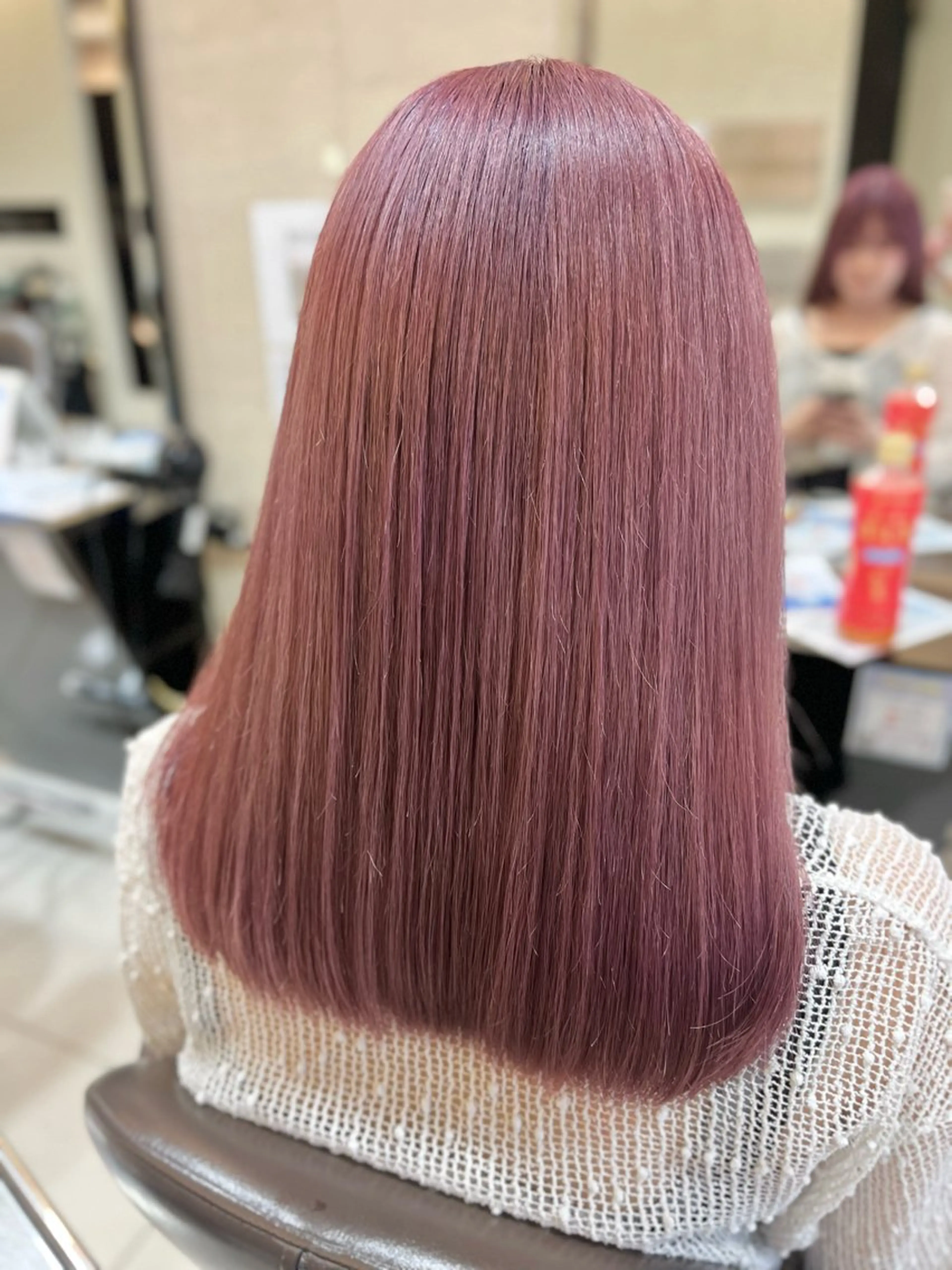 セミロング 艶髪ブリーチカラー 💗manaka💗のヘアスタイル