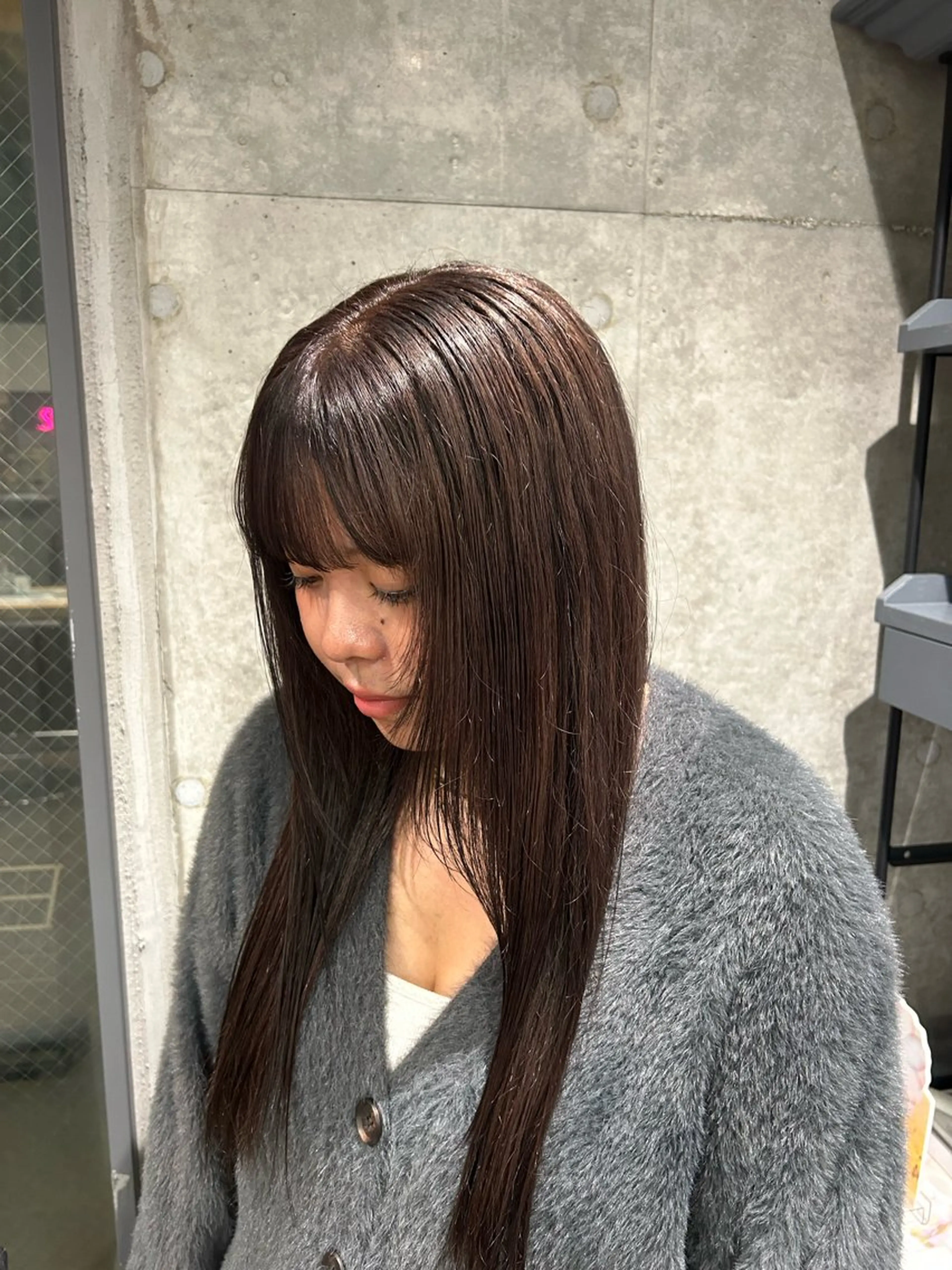 ロング カラー 透明感カラー/縮毛/ chino🍀のヘアスタイル