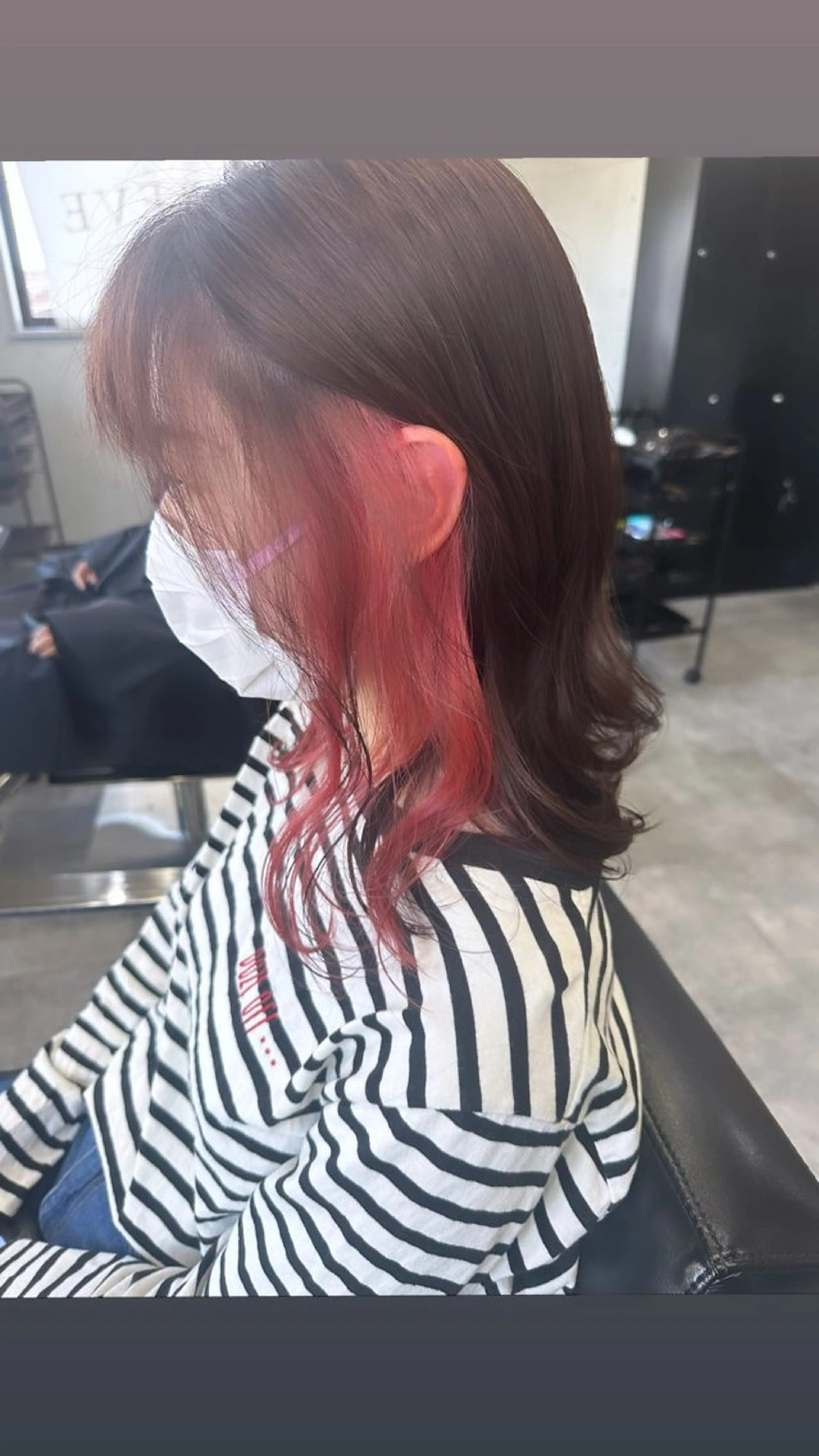 ミディアム 外国人風カラー ハイライト レイヤーカット REVE美容室 REVEマツエクのヘアスタイル