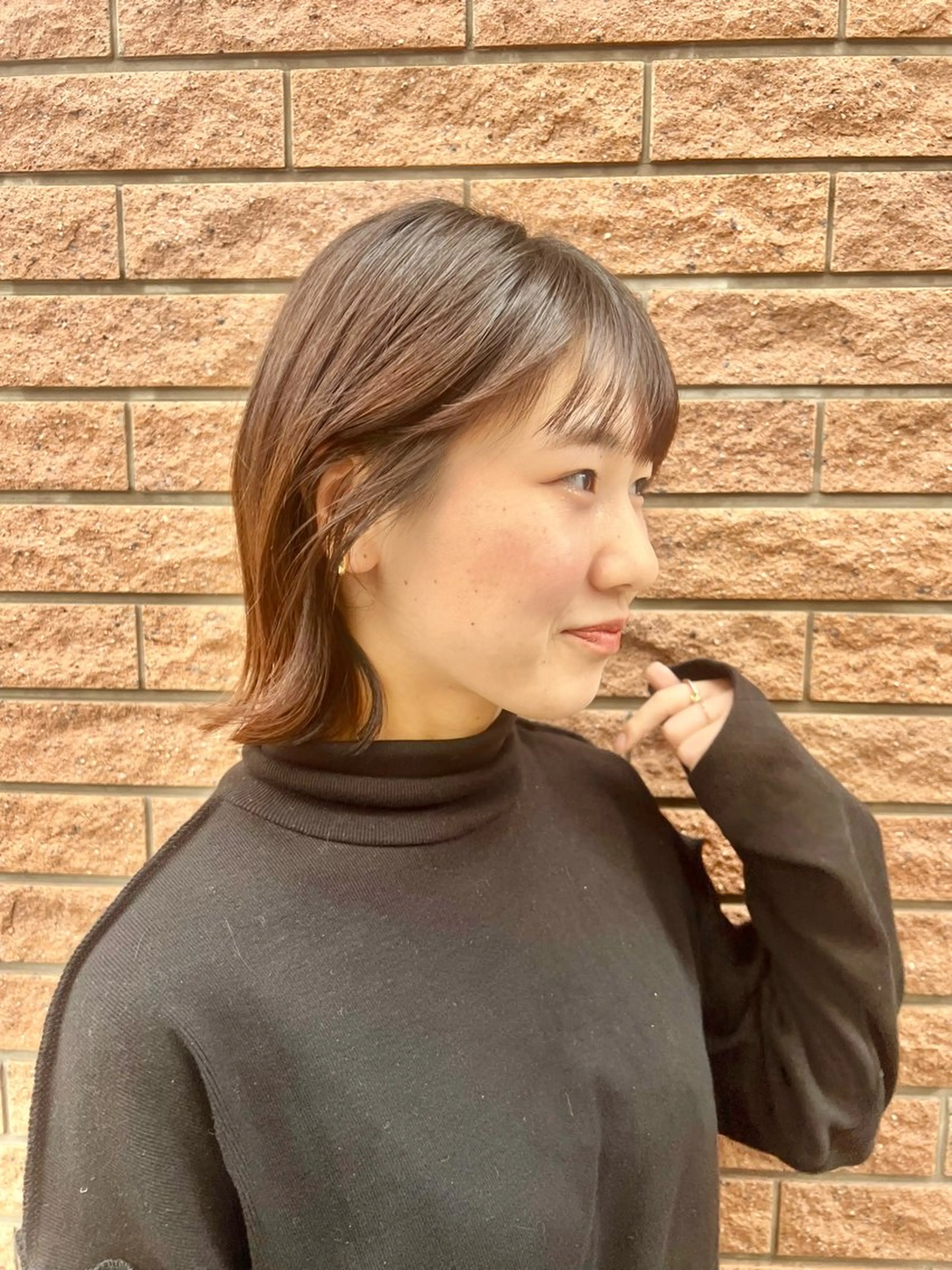 ショート カラー 切りっぱなしボブ ボブ 神戸ボブ✂️ ioe三宮/田 伸佳のヘアスタイル