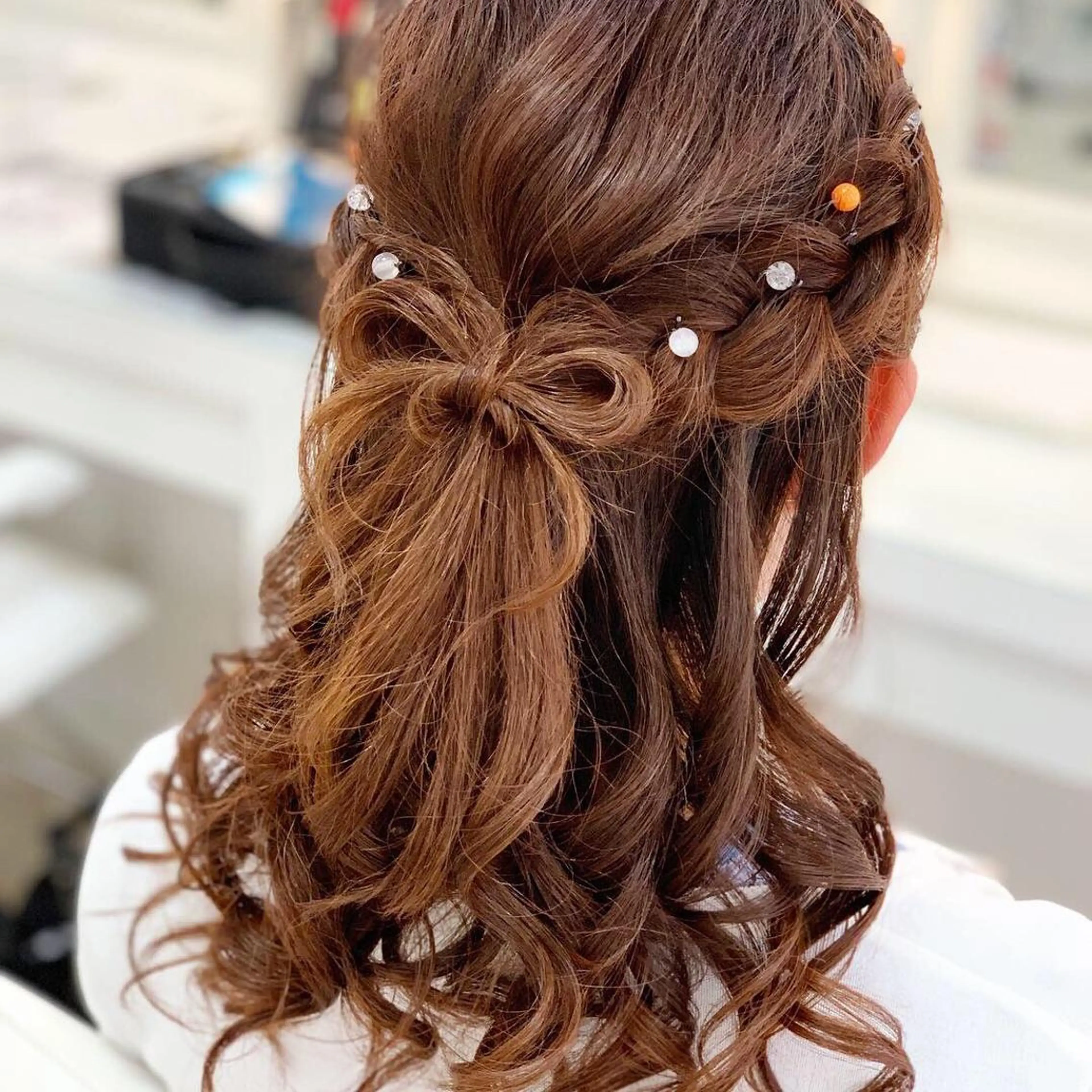 ロング ヘアアレンジ ハーフアップ ベストシーン 新浦安のマツエク・マツパデザイン