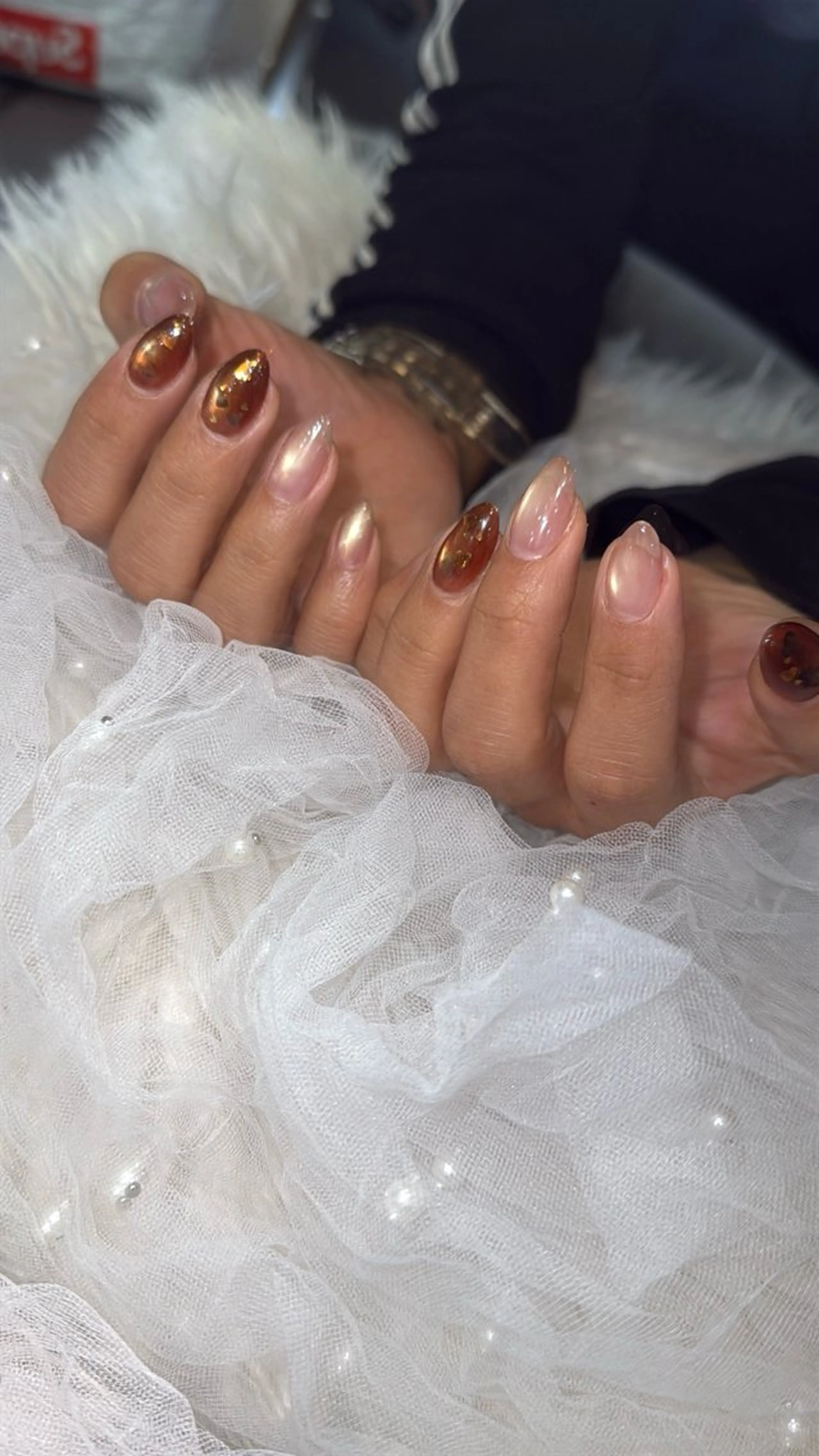 ネイル フラッシュネイル フットネイル フレンチネイル 韓国ネイル マグネットネイル SAKU nail 作島茜のネイルデザイン