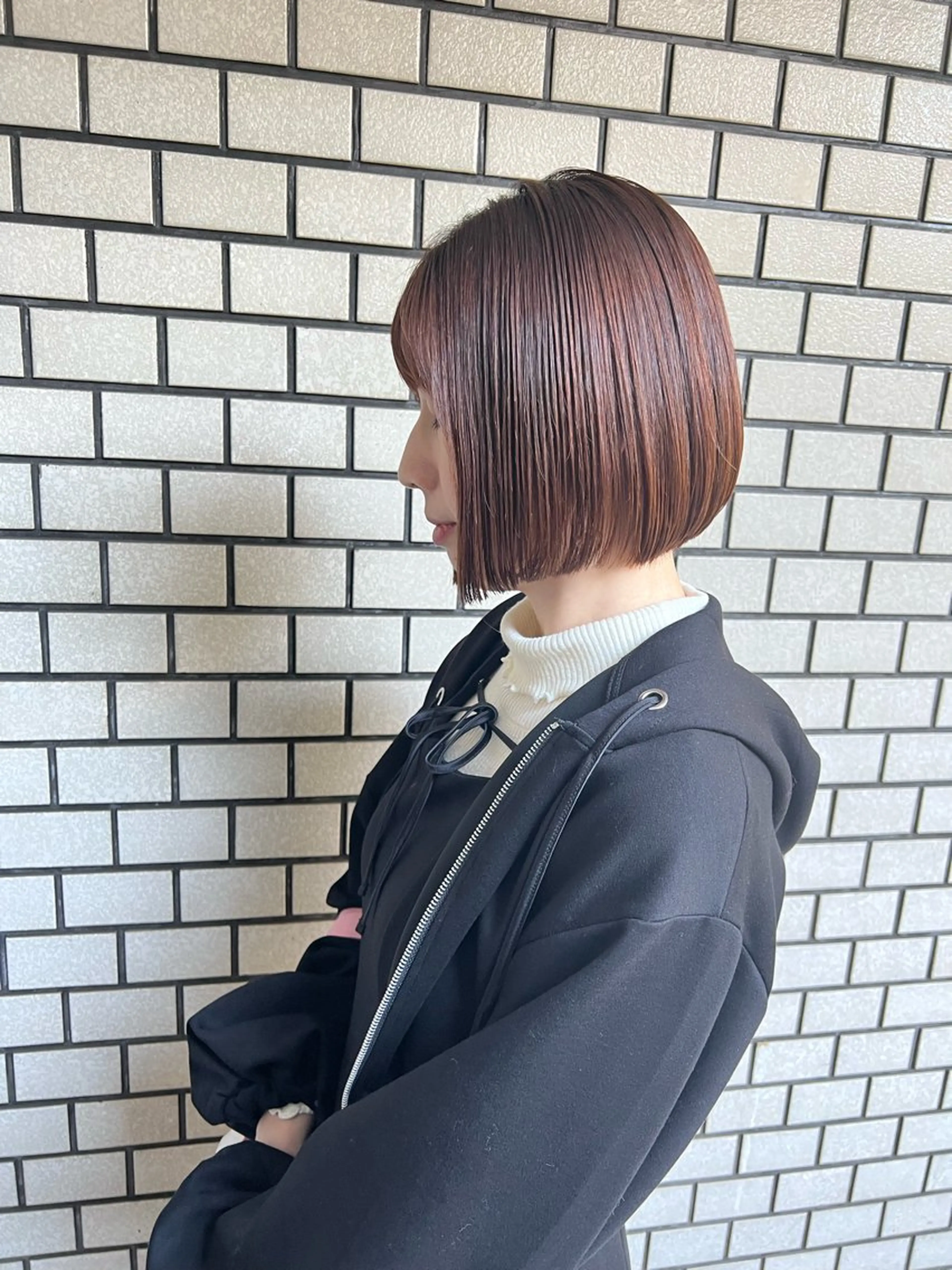 ショート カラー くせ毛 縮毛矯正 トリートメント 酸熱トリートメント カット ヘアカラー トリートメント takada kohのヘアスタイル