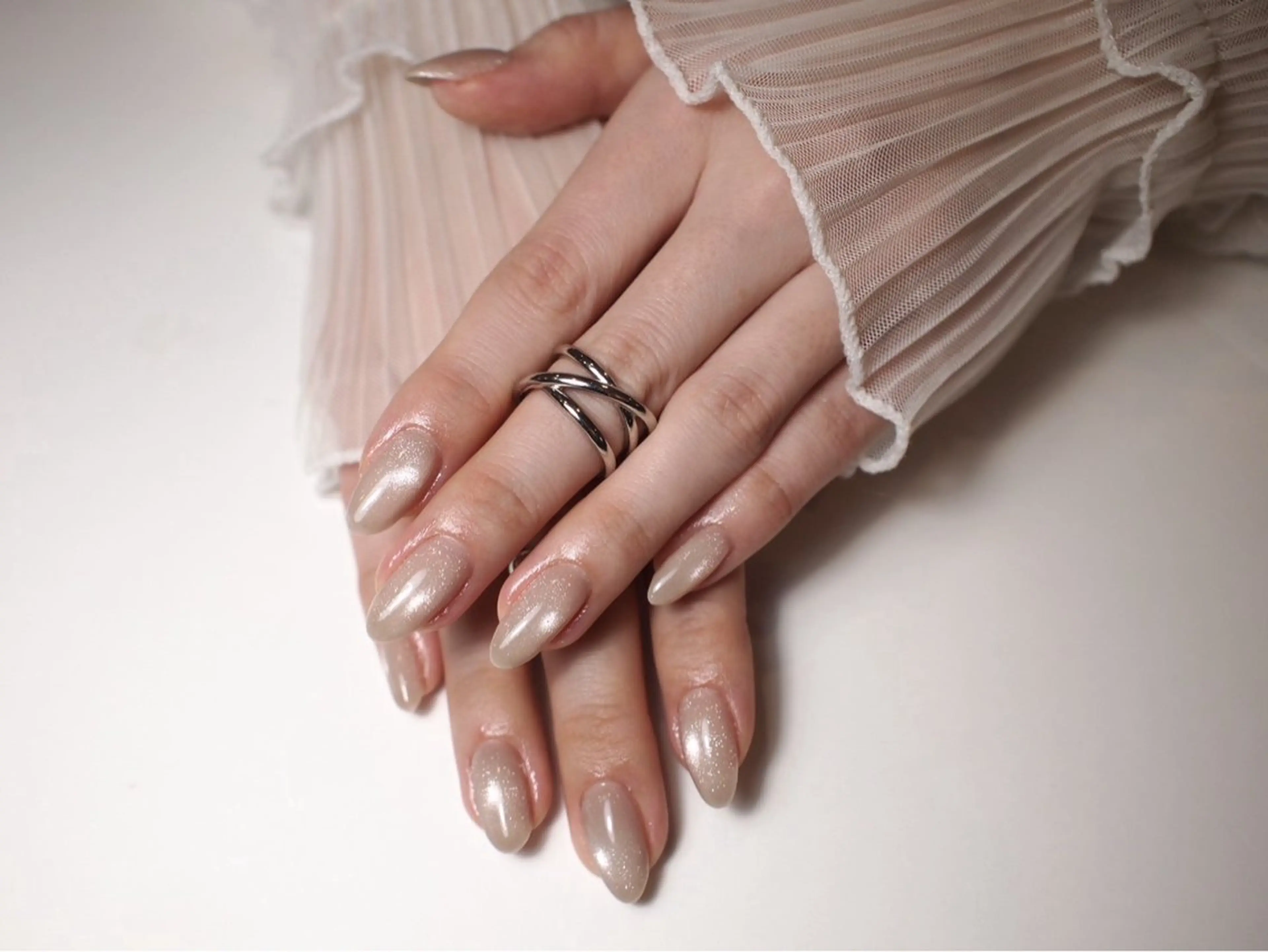 ネイル マグネットネイル マグネットワンカラー ワンカラーネイル ハンドネイル ORGAN makiのネイルデザイン