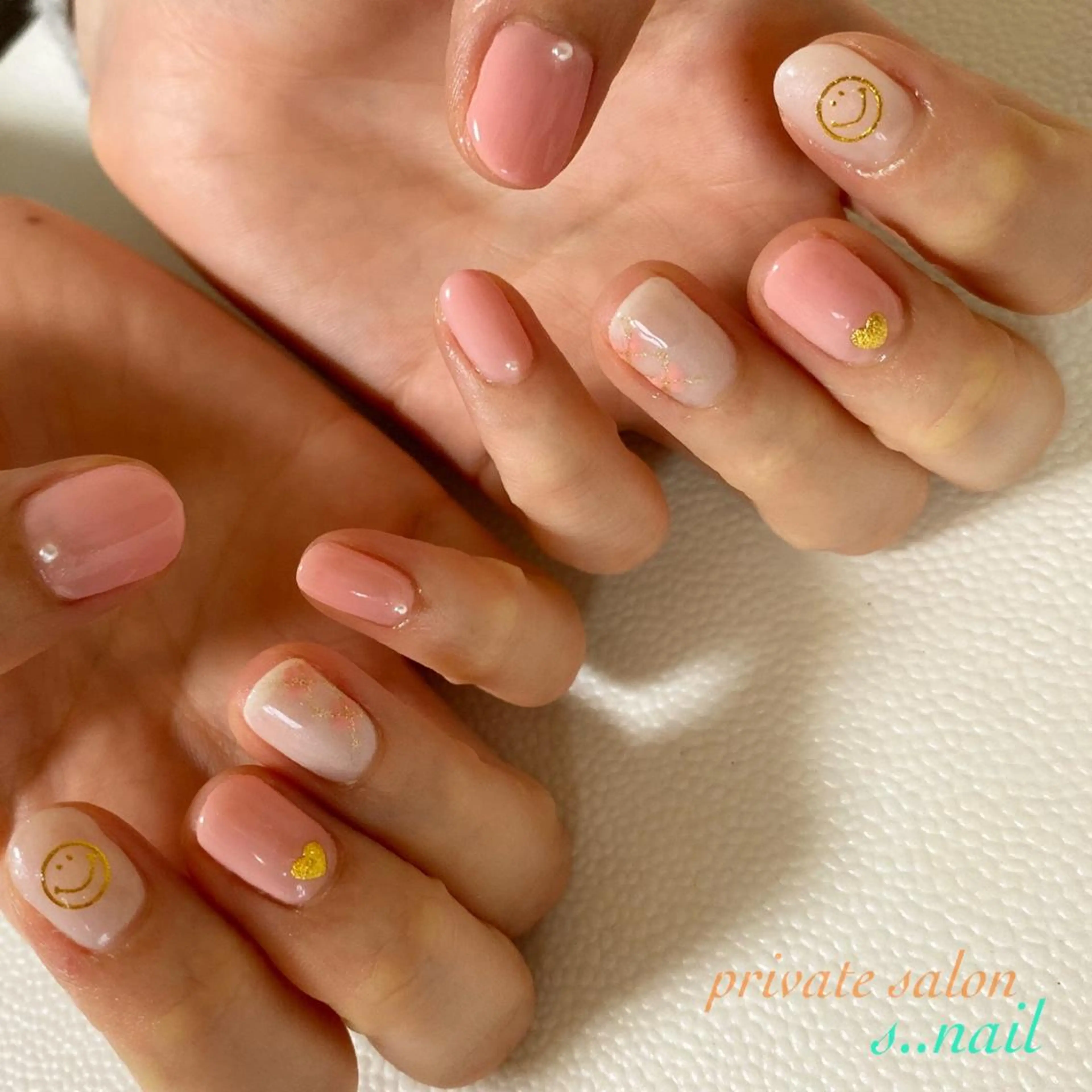 ネイル オフィスネイル ピンク ハンドネイル フットネイル s..nail / MORITAのネイルデザイン