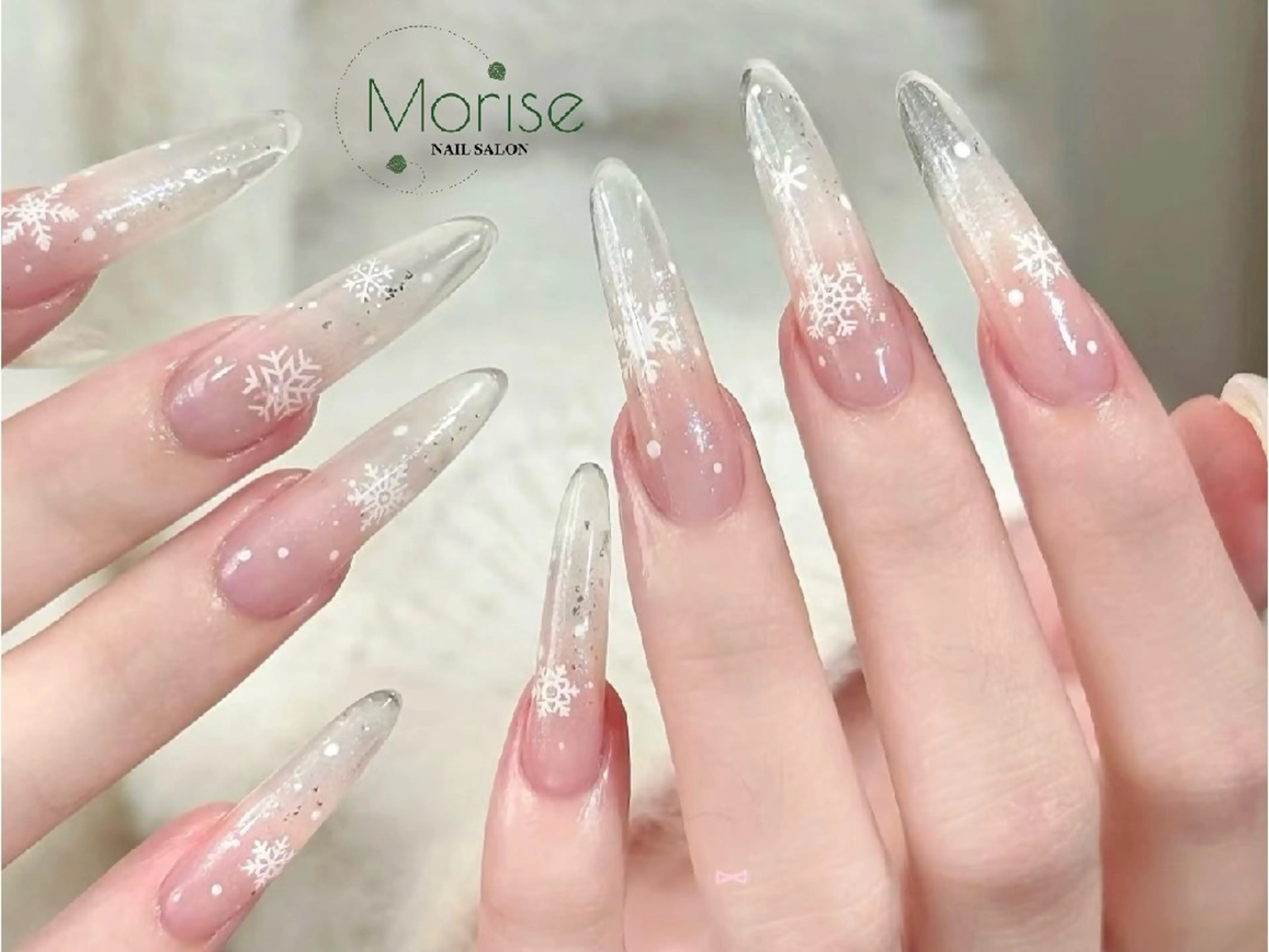 ネイル フットネイル フレンチネイル ジェルネイル ガラスフレンチ 韓国ネイル ハンドネイル ハンドケア MoriseNail 原宿店のネイルデザイン