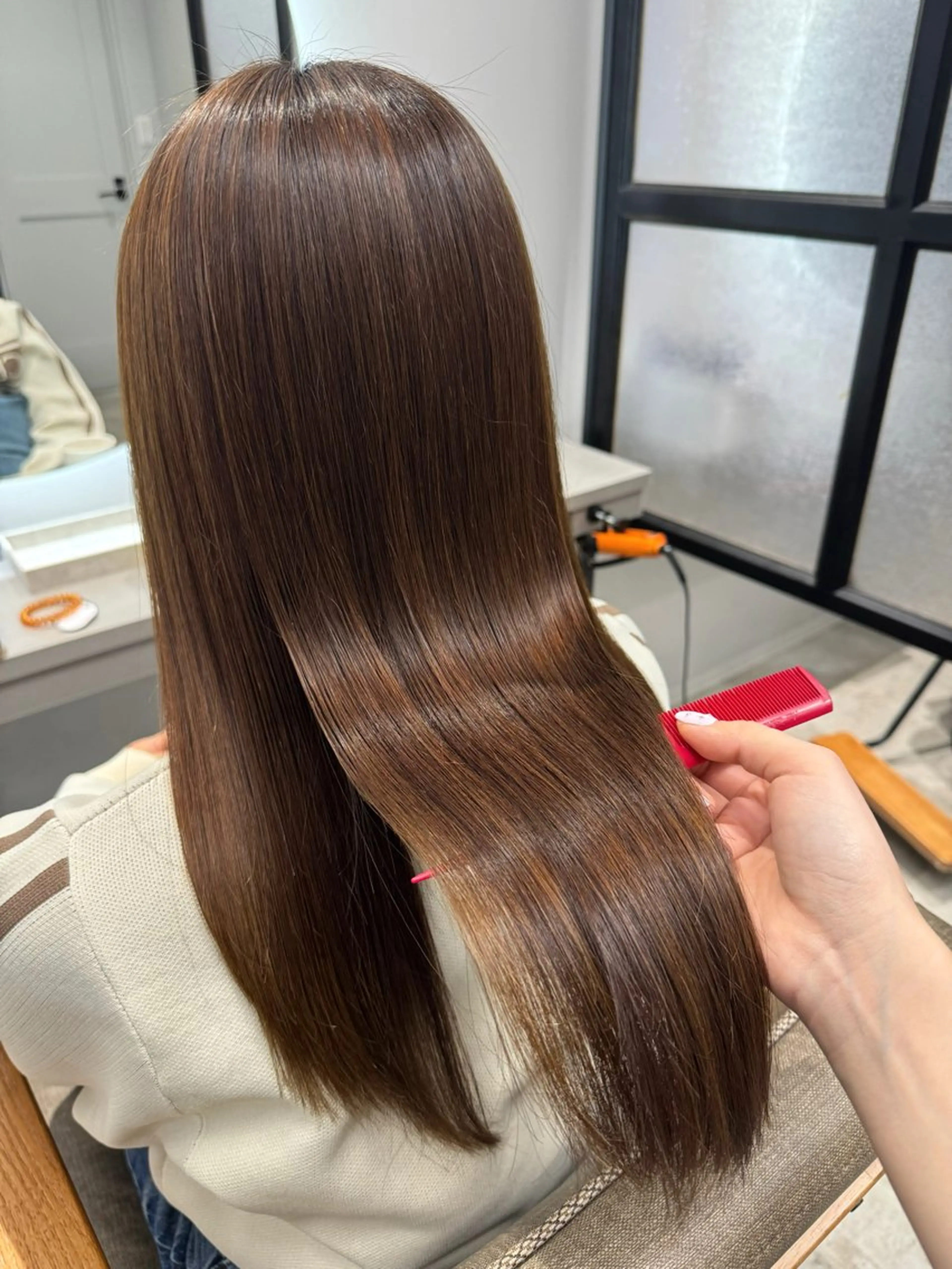 ロング パーマ カット ヘアカラー 縮毛矯正 トリートメント ハイライト/透明感 カラー🏝️あんじゅのヘアスタイル